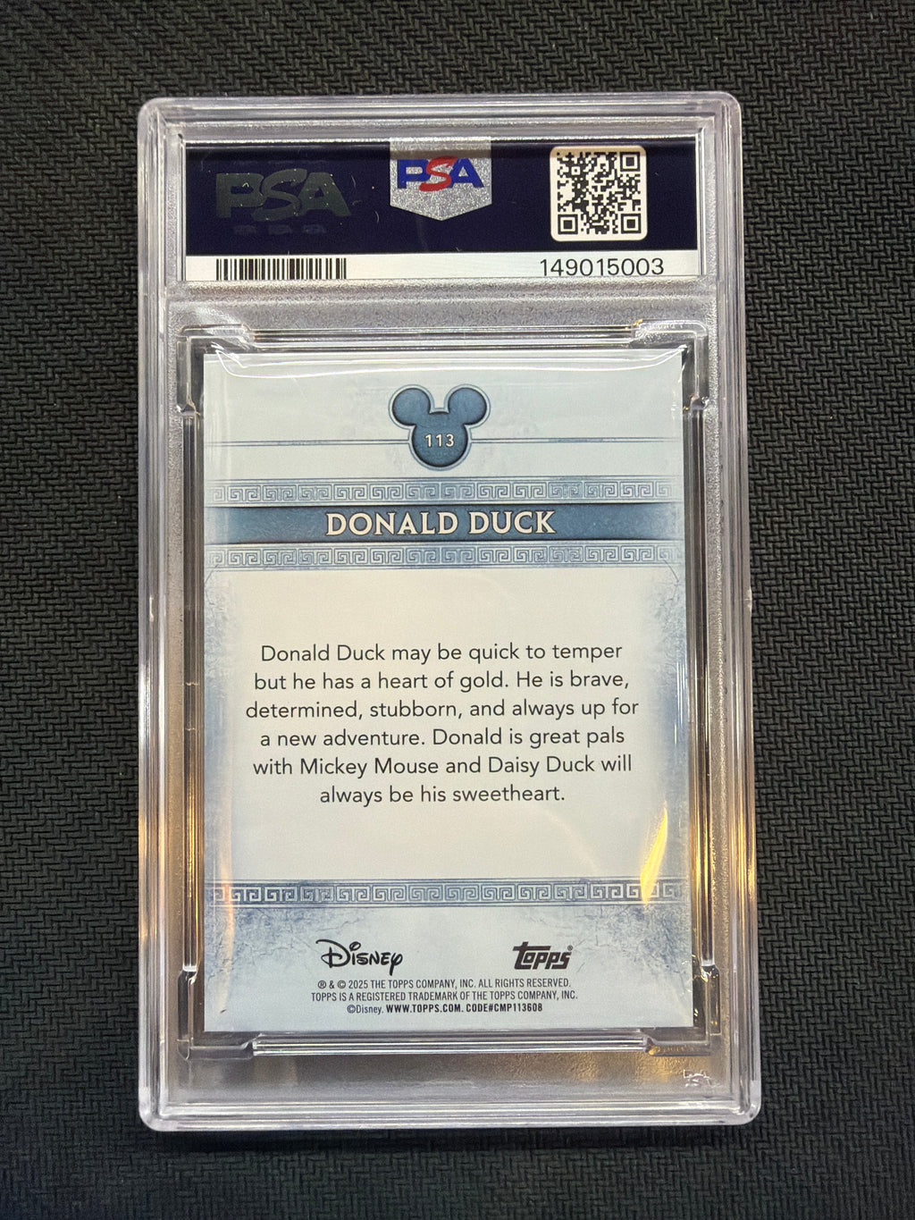 2025 Topps Disney Mint Donald duck /99 PSA 8