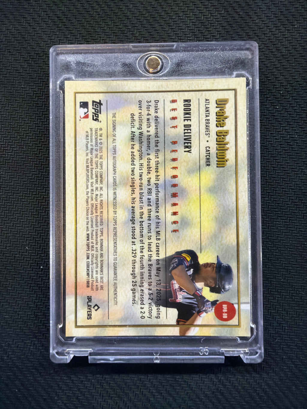 2025 Bowman's Best Drake Baldwin Rookie Auto /250 Braves