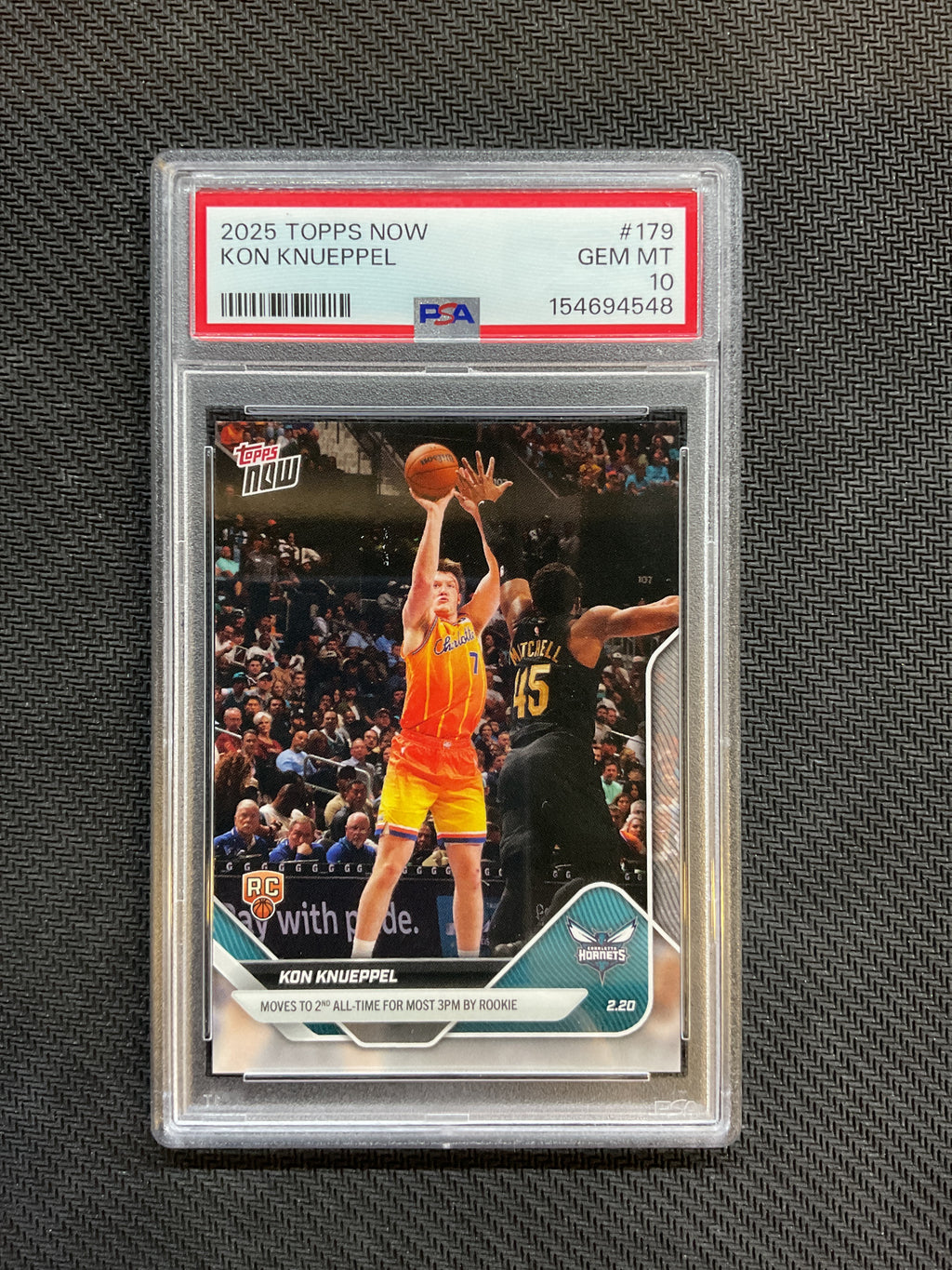 2025 Topps Now Kon Knueppel Rookie #179 PSA 10 548