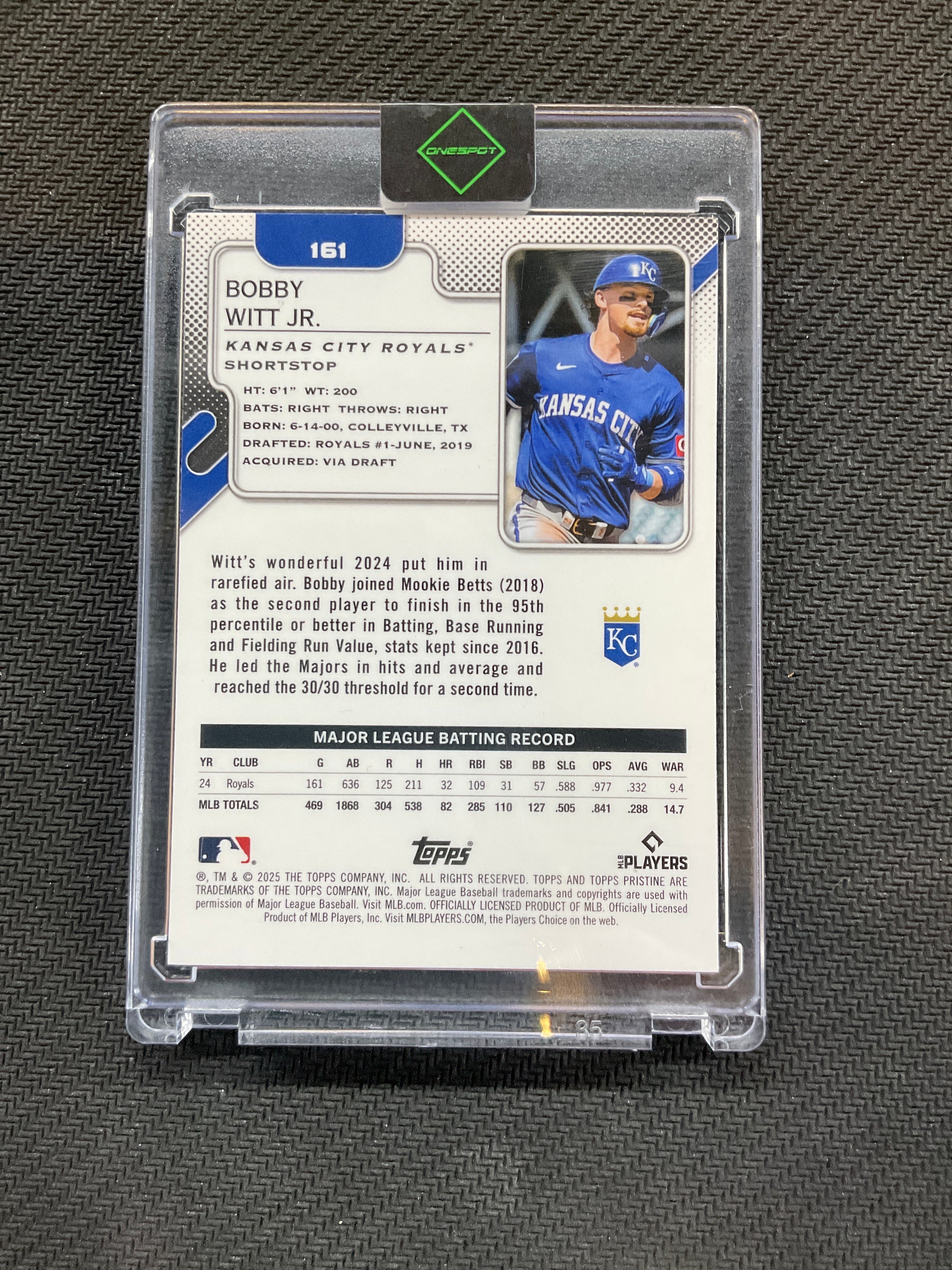 2025 Topps Pristine Bobby Witt Jr. Teal /199 Royals