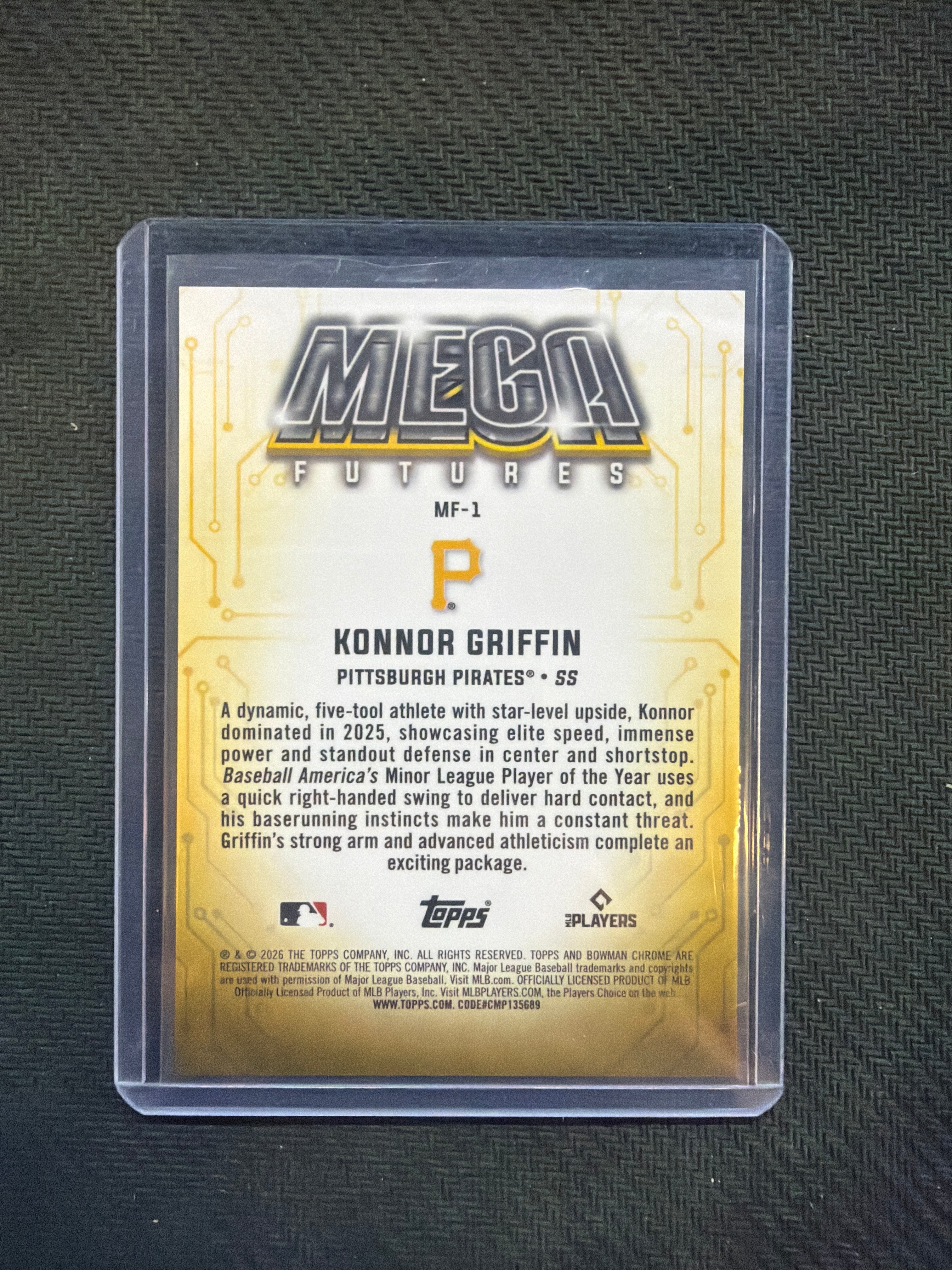 2026 Bowman Chrome Konnor Griffin Mega Futures Pirates