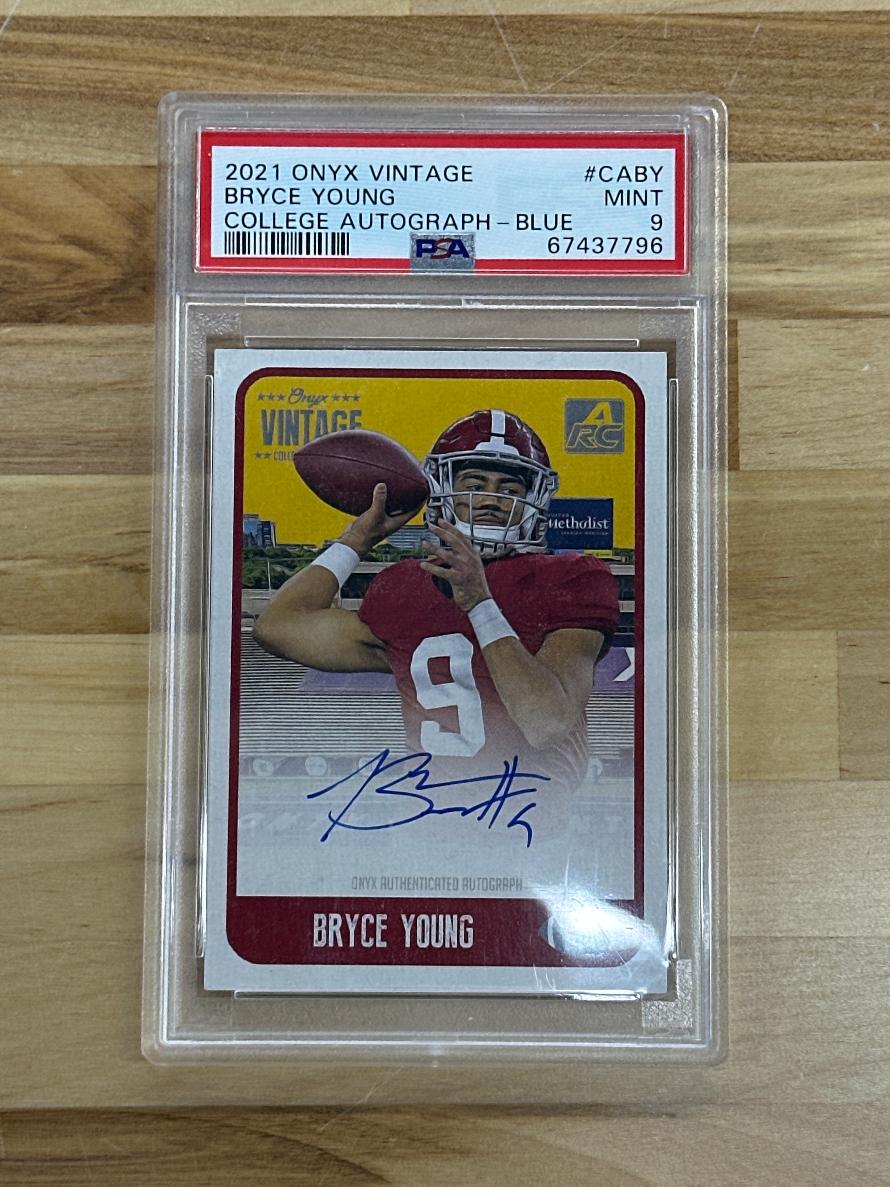 2021 Onyx Bryce Young Auto PSA 9 Alabama