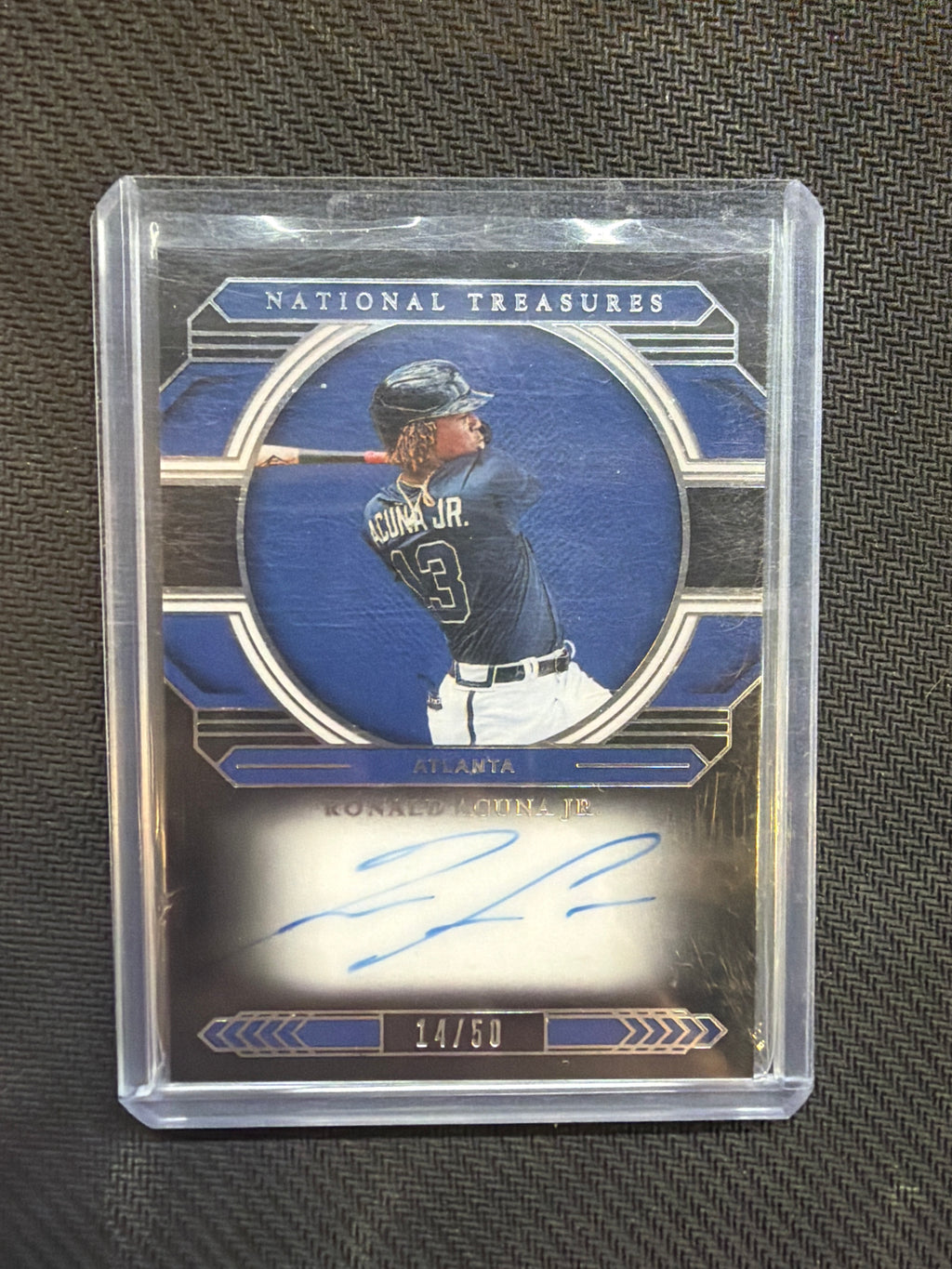 2020 National Treasures Ronald Acuna Jr Midnight Signatures Auto /50