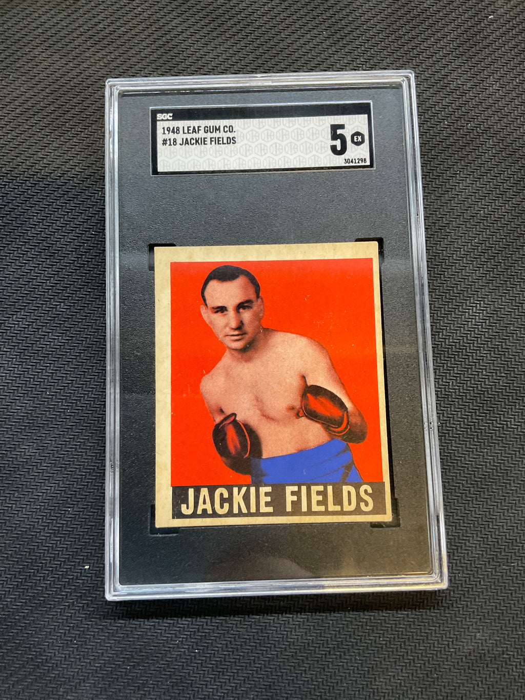 1948 Leaf Gum Co. Boxing #18 Jackie Fields SGC 5