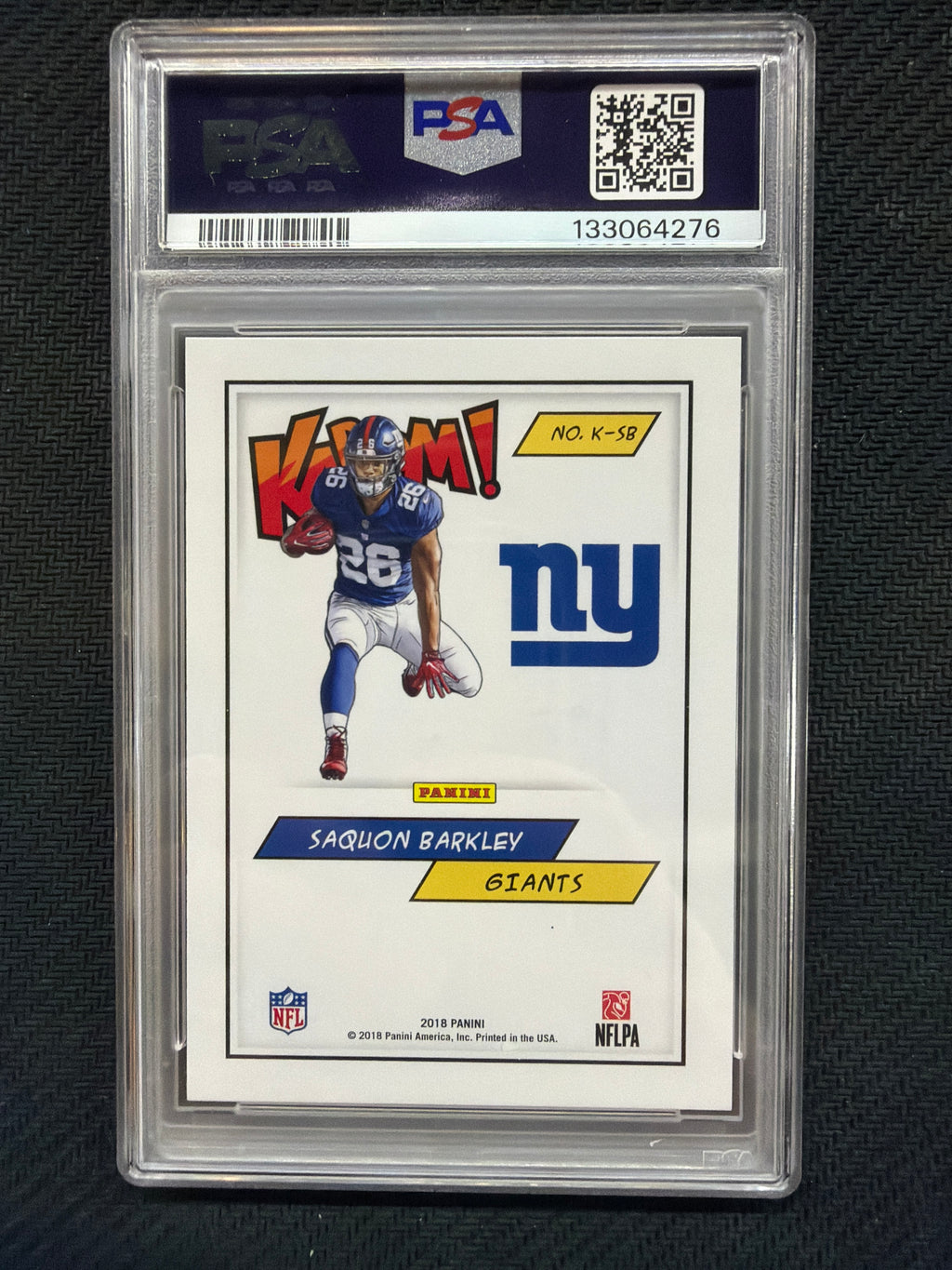 2018 Panini Kaboom! Saquon Barkley Rookie PSA 9 Giants