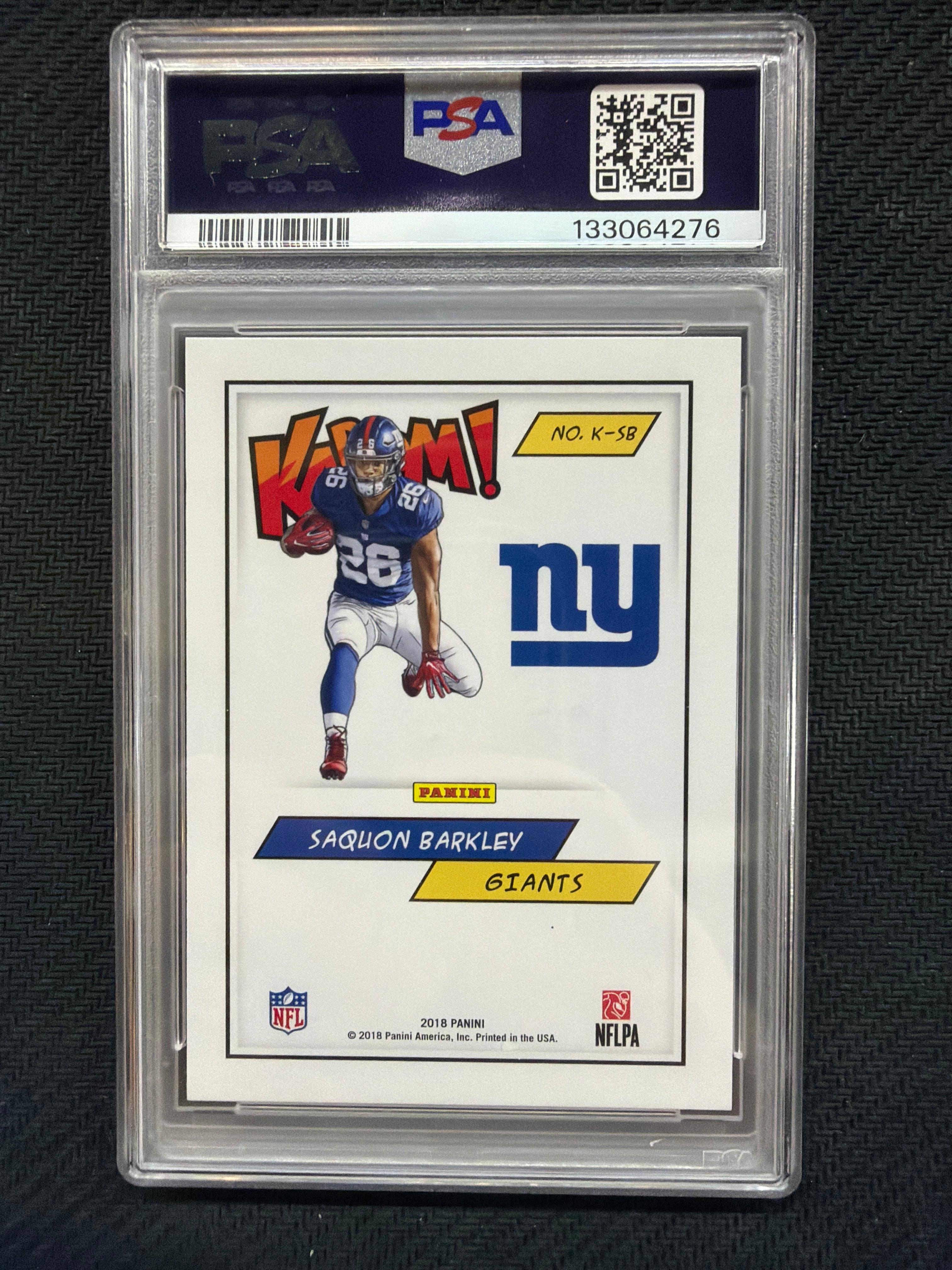 2018 Panini Kaboom! Saquon Barkley Rookie PSA 9 Giants