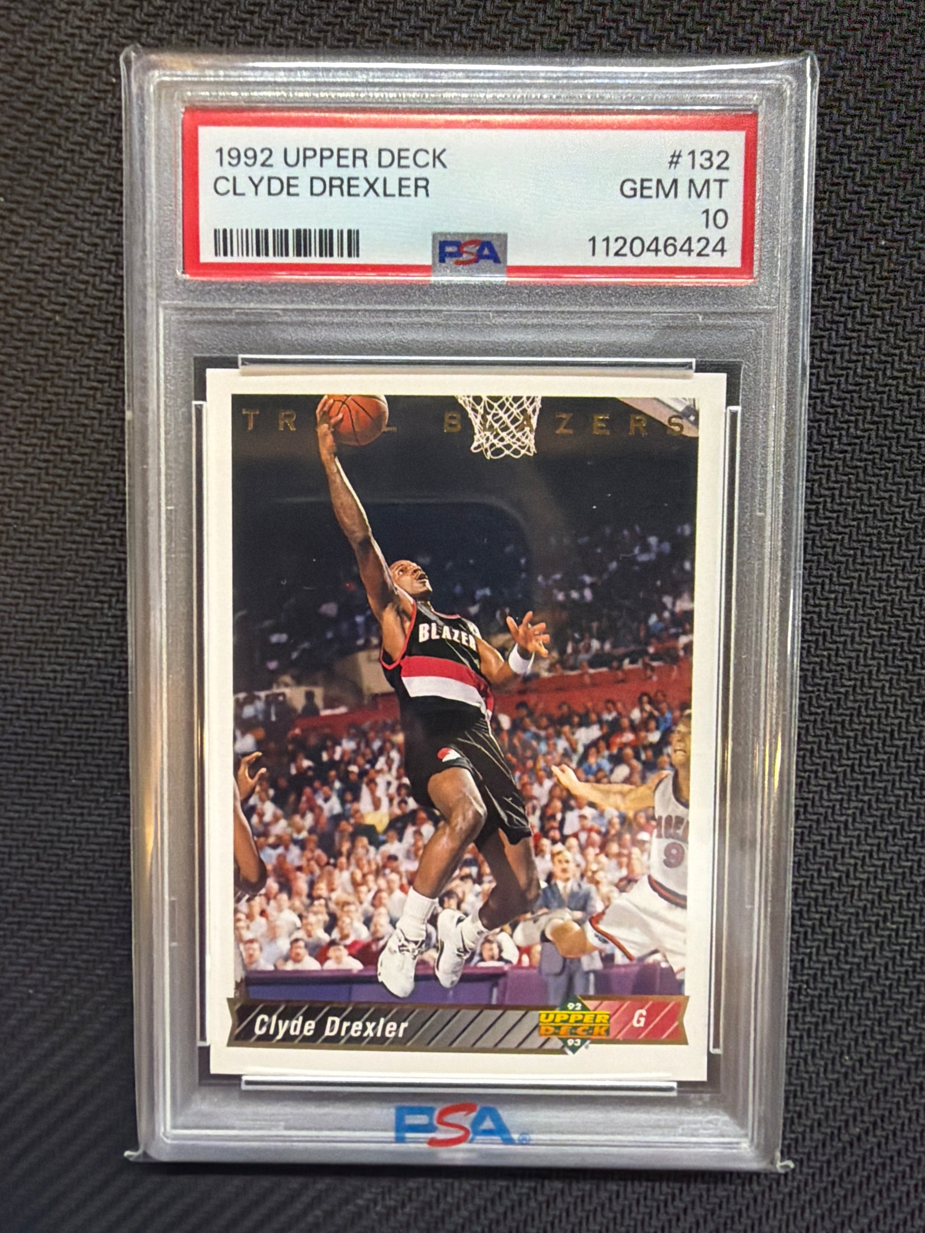 1992 Upper Deck Clyde Drexler #132 PSA 10 Trail Blazers
