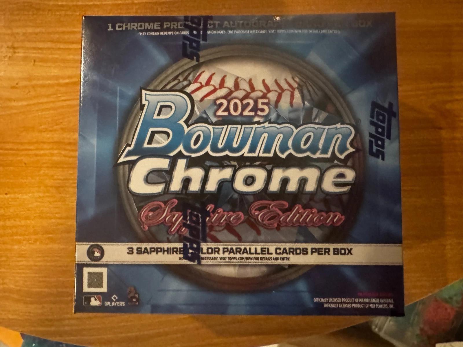 2025 MLB Bowman Chrome Sapphire Edition