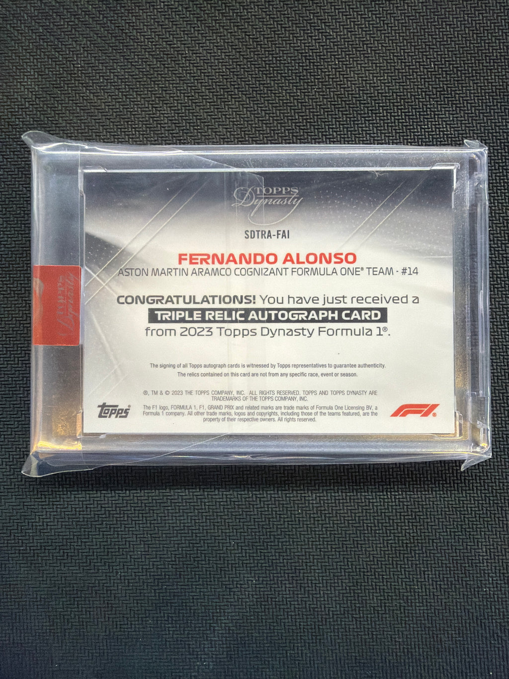 2023 Topps Dynasty Fernando Alonso Patch Auto /2