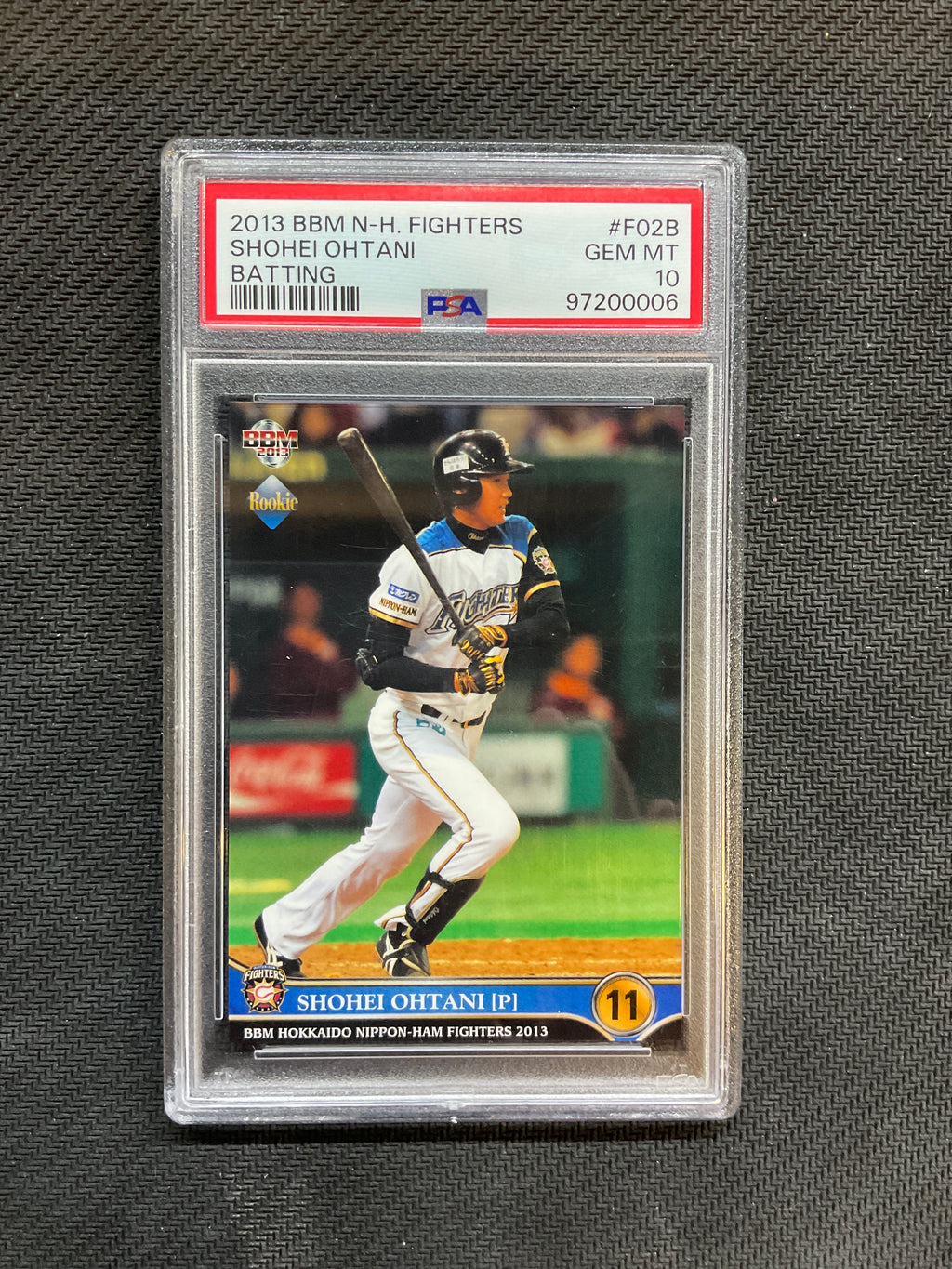 2013 BBM N-H Fighters Shohei Ohtani Batting Rookie PSA 10  006