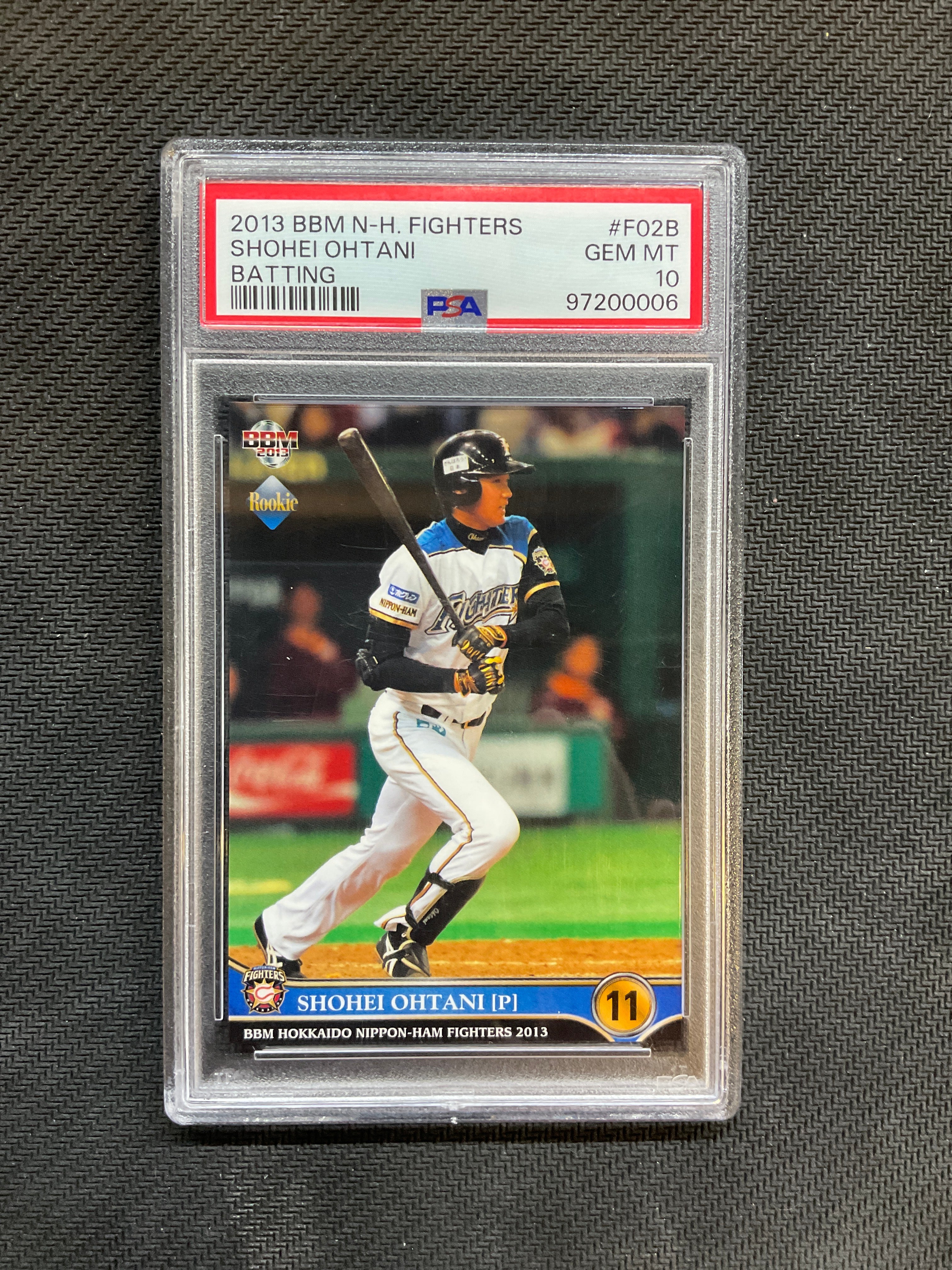 2013 BBM N-H Fighters Shohei Ohtani Batting Rookie PSA 10  006
