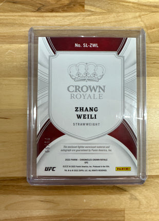 2022 Crown Royale Zhang Weili Patch Auto Silhouettes