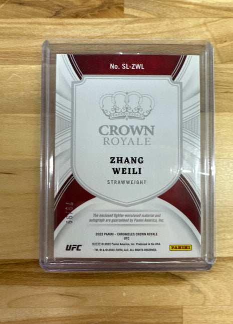 2022 Crown Royale Zhang Weili Patch Auto Silhouettes