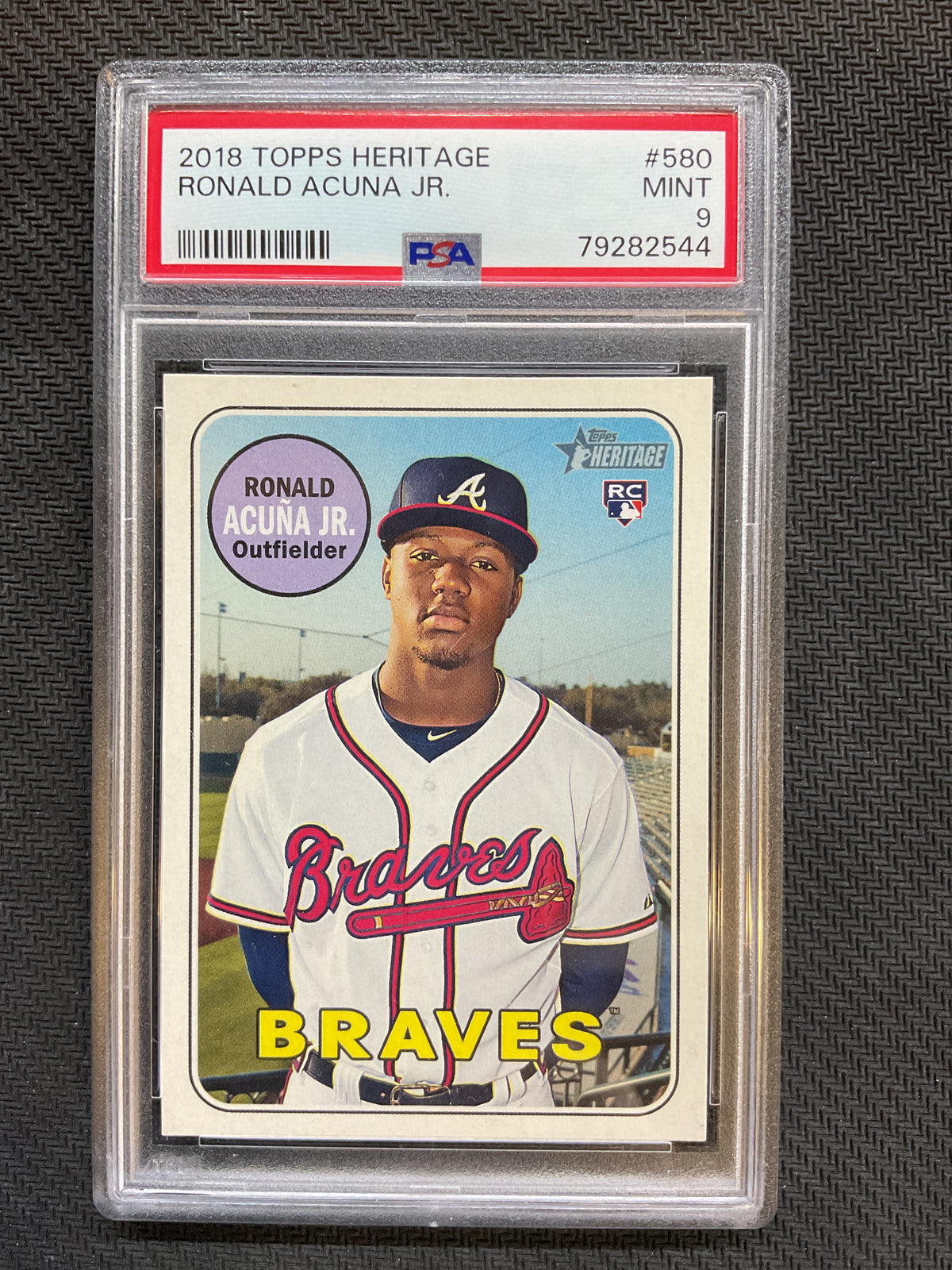 2018 Topps Heritage Ronald Acuna Jr. Rookie PSA 9 Braves