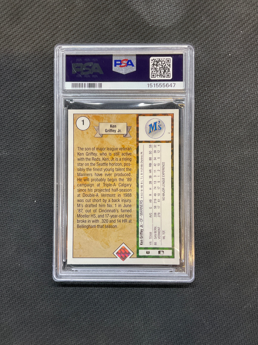 1989 Upper Deck Ken Griffey Jr. PSA 5 Star Rookie 647