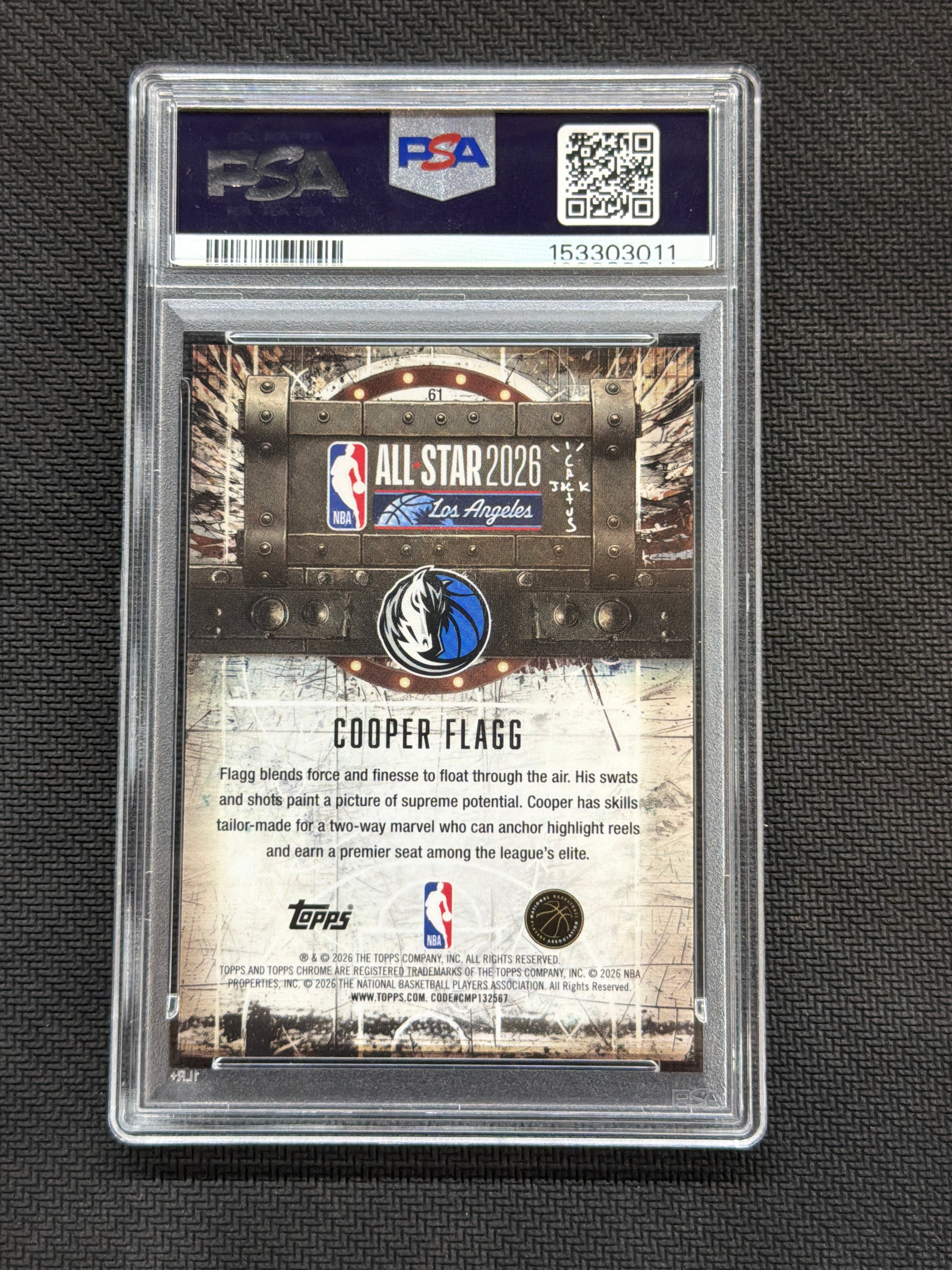 2025 Cactus Jack x ASG Cooper Flagg Orange /50 PSA 9 Mavericks