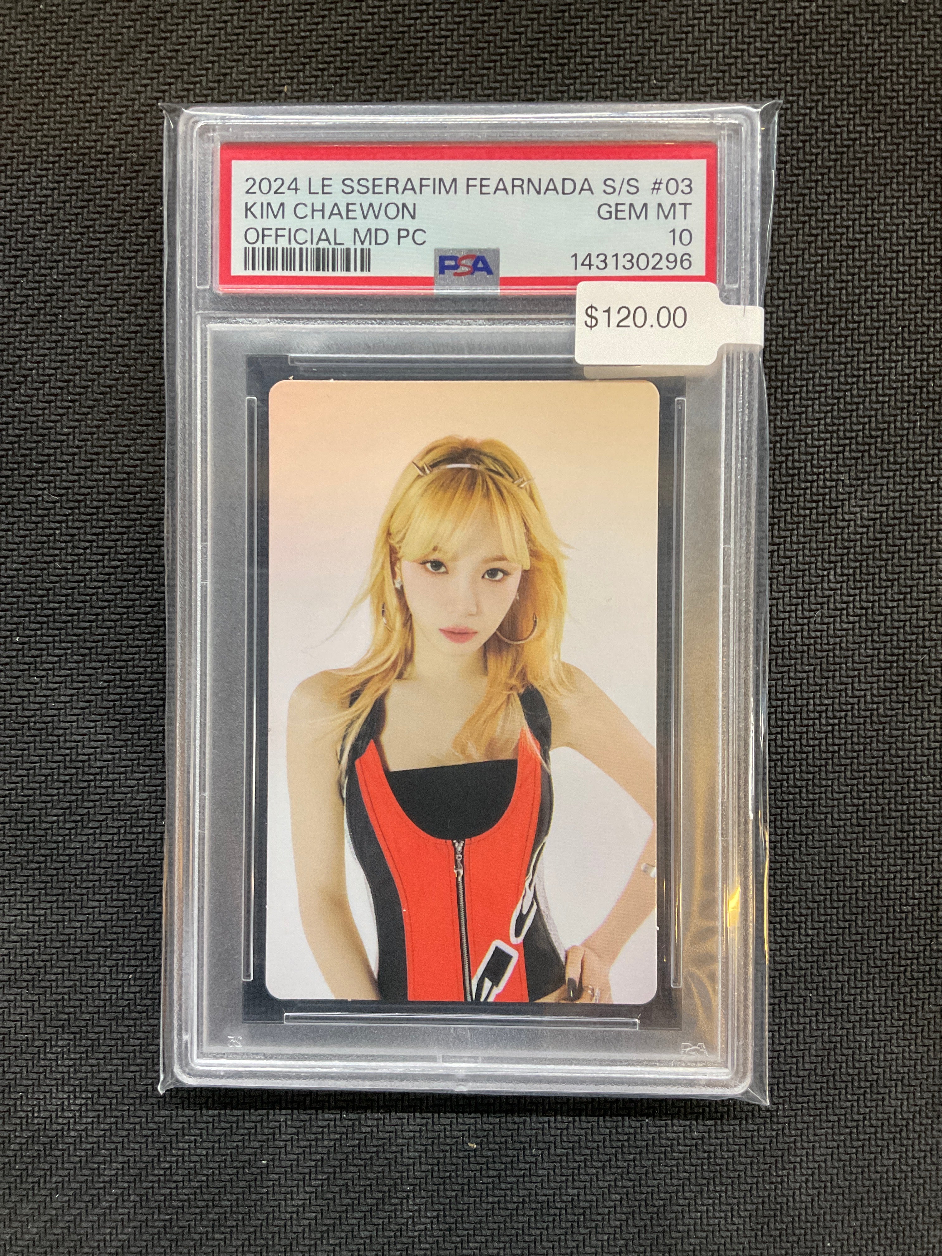 2024 Le Sserafim Fernada S/S Kim Chaewon Official MD PC PSA 10