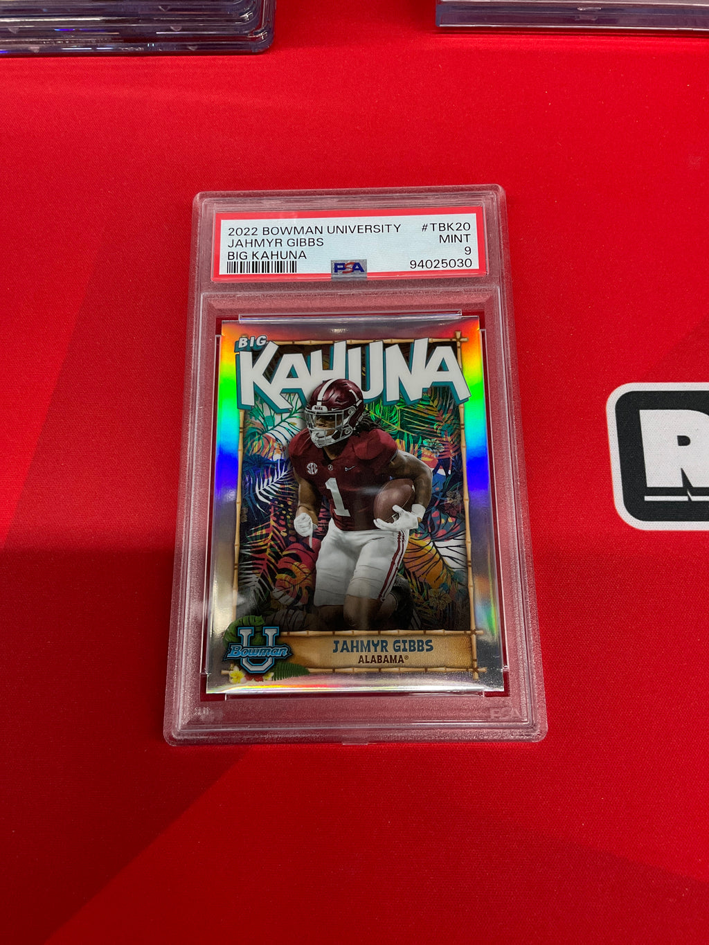 2022 Bowman U Jahmyr Gibbs Big Kahuna PSA 9 Alabama