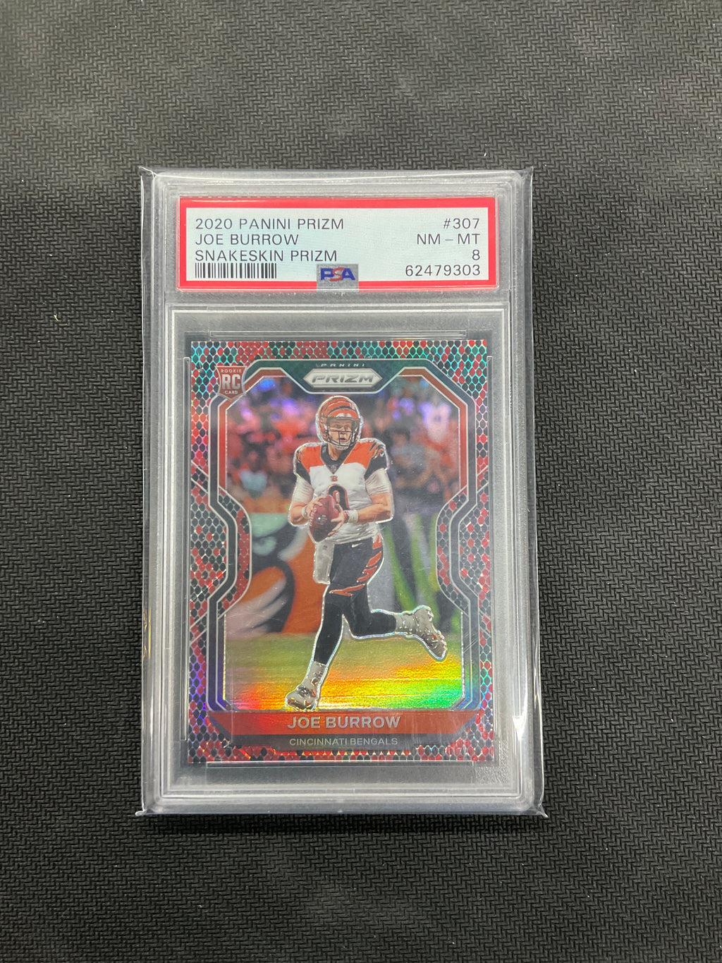 2020 Prizm Joe Burrow Snakeskin Rookie #307 PSA 8 Bengals