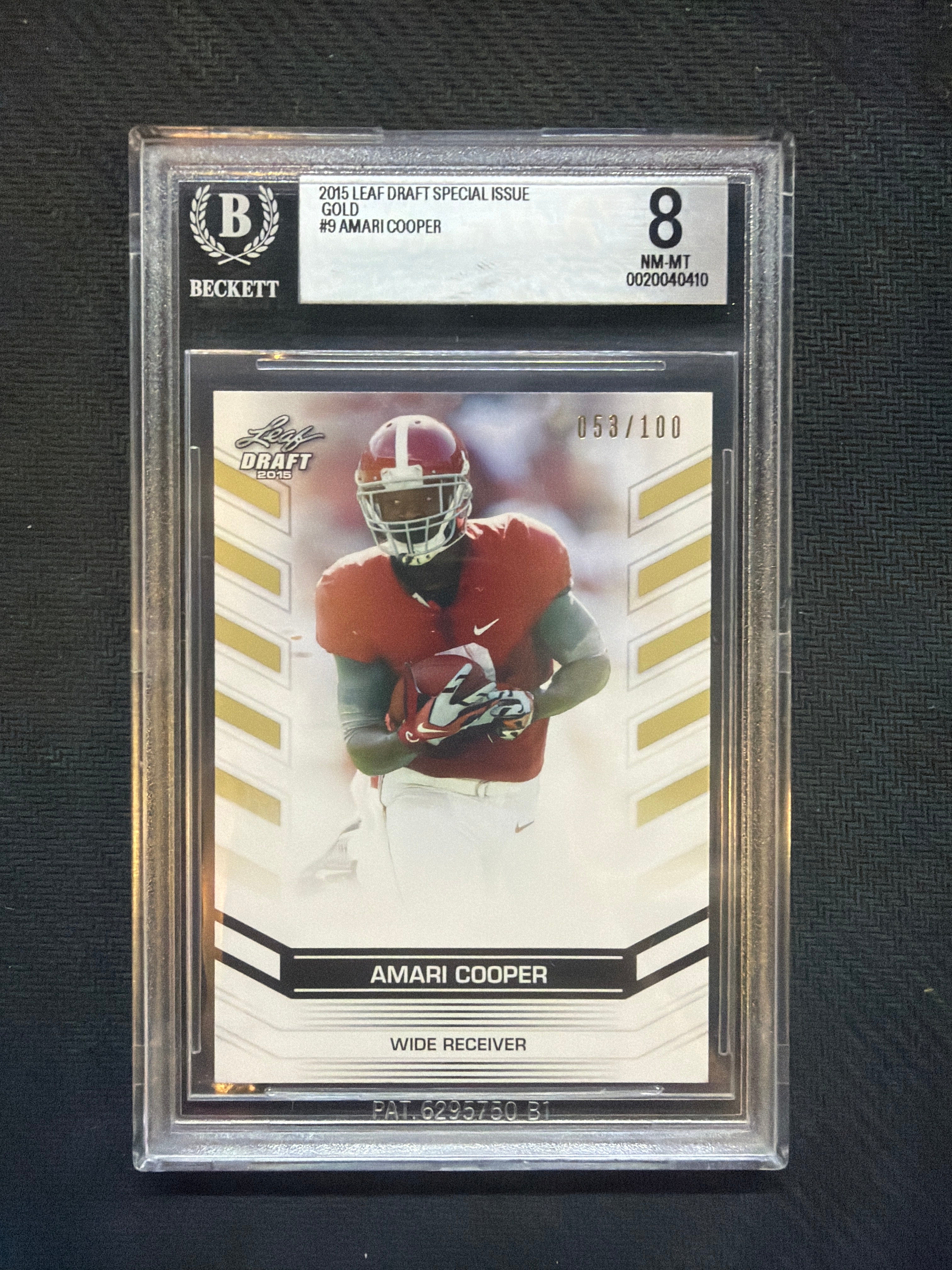 2015 Leaf Draft Special Issue Amari Cooper Gold /100 BGS 8 Alabama