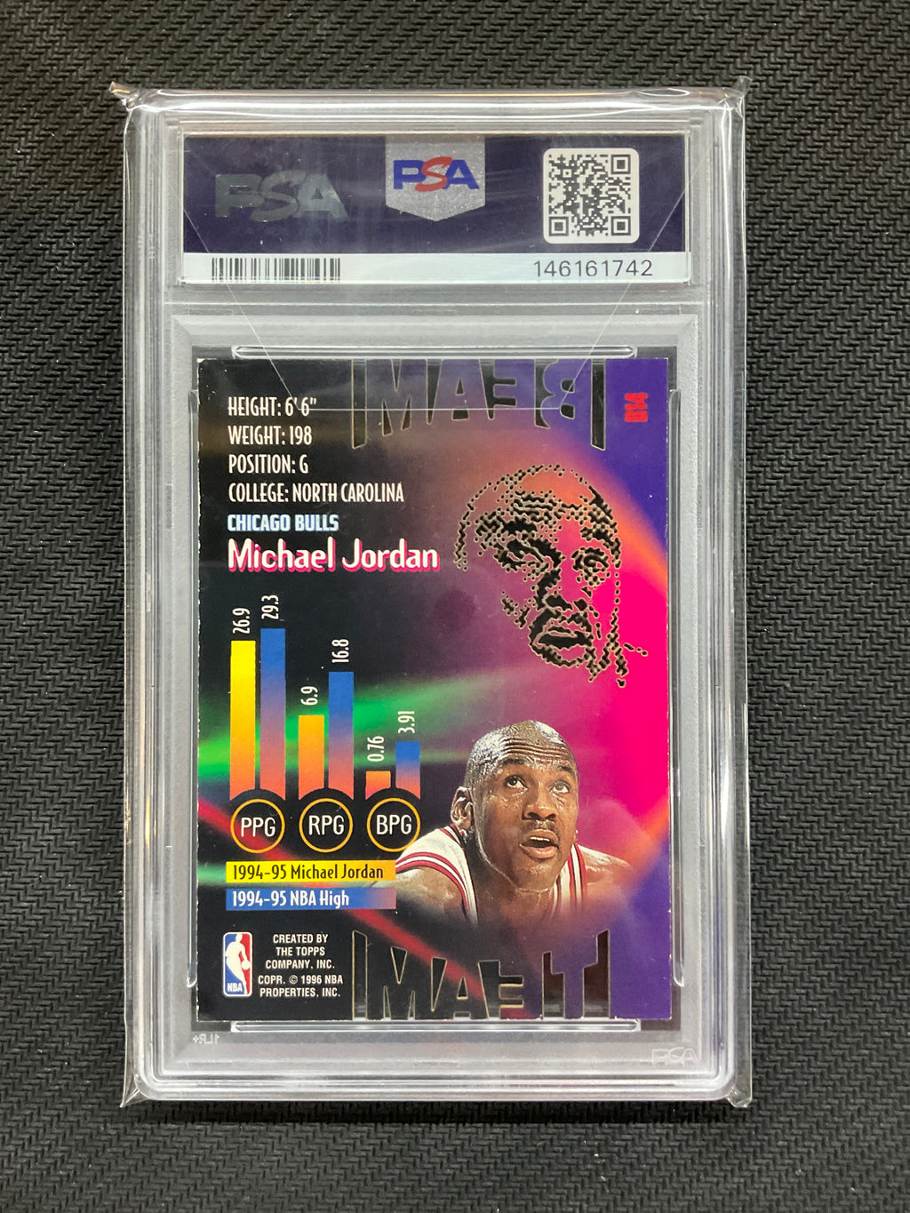 1995 Stadium Club #B14 Michael Jordan Beam Team PSA 6 Bulls 742