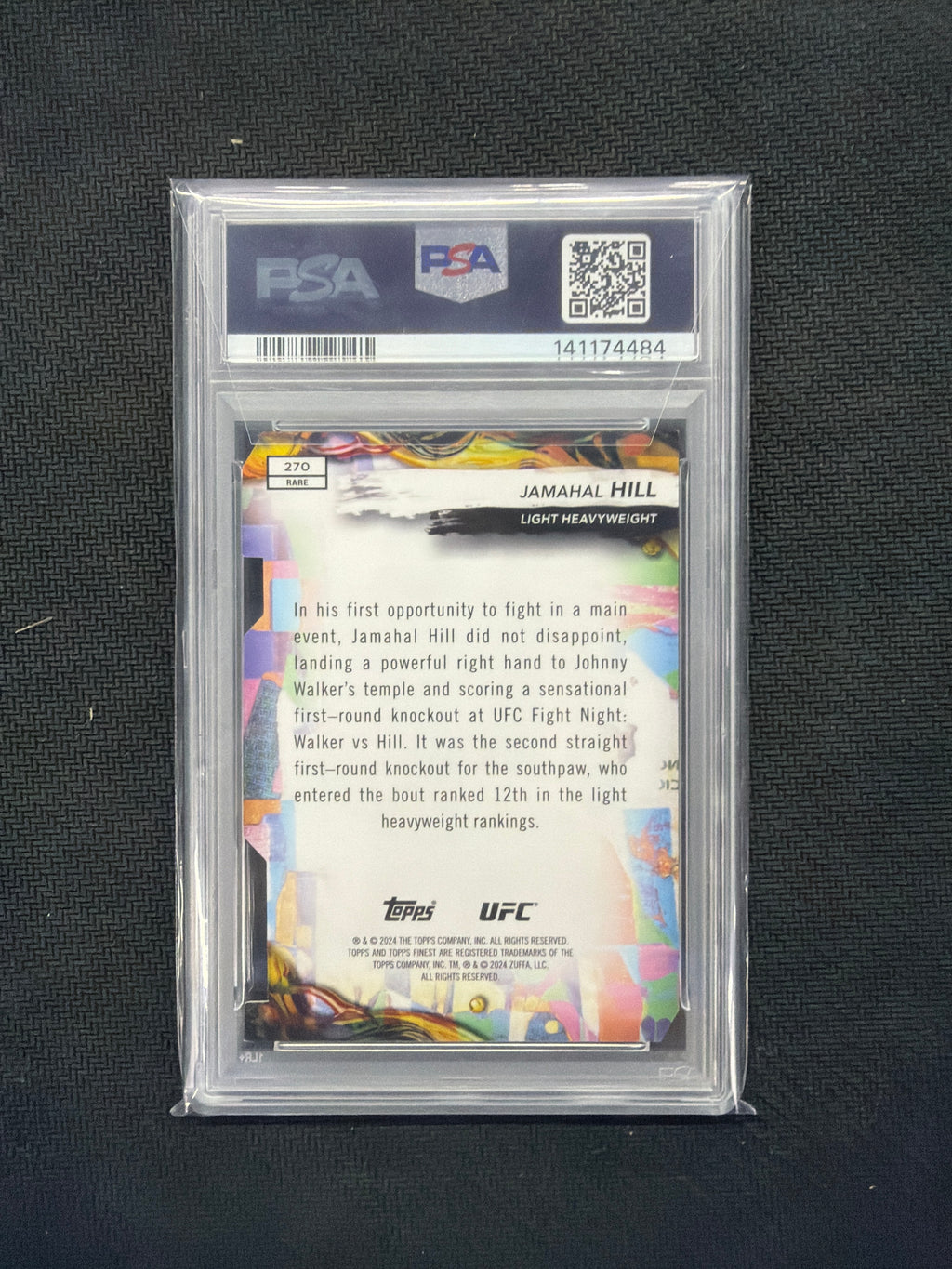 2024 Finest UFC Jamahal Hill Die-Cut Refractor /25 PSA 10