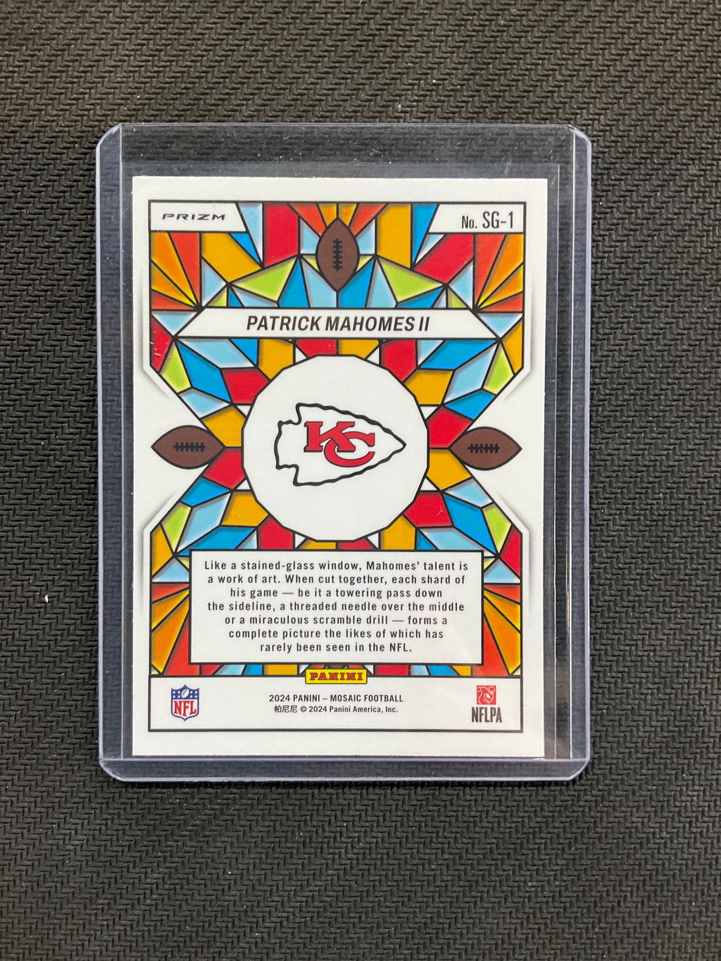 2024 Mosaic Patrick Mahomes II Stained Glass Cheifs