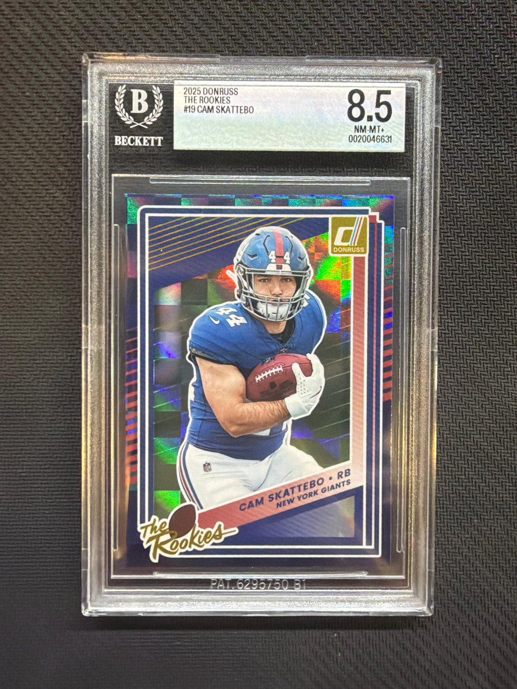 2025 Donruss Cam Skattebo The Rookies BGS 8.5 Giants