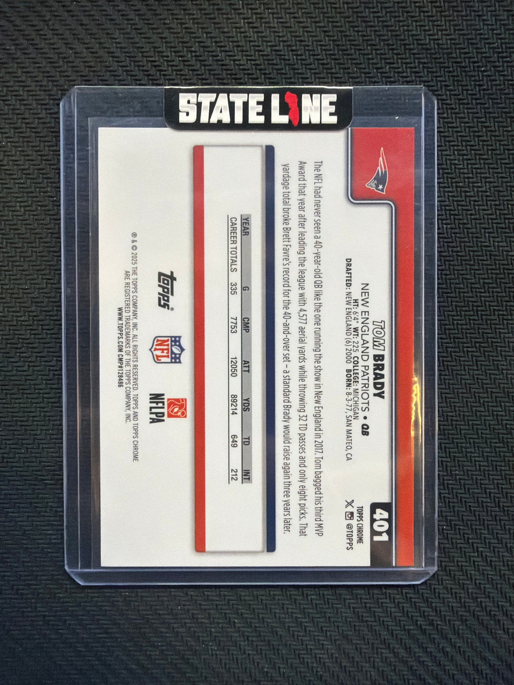 2025 Topps Chrome Tom Brady Image Variation