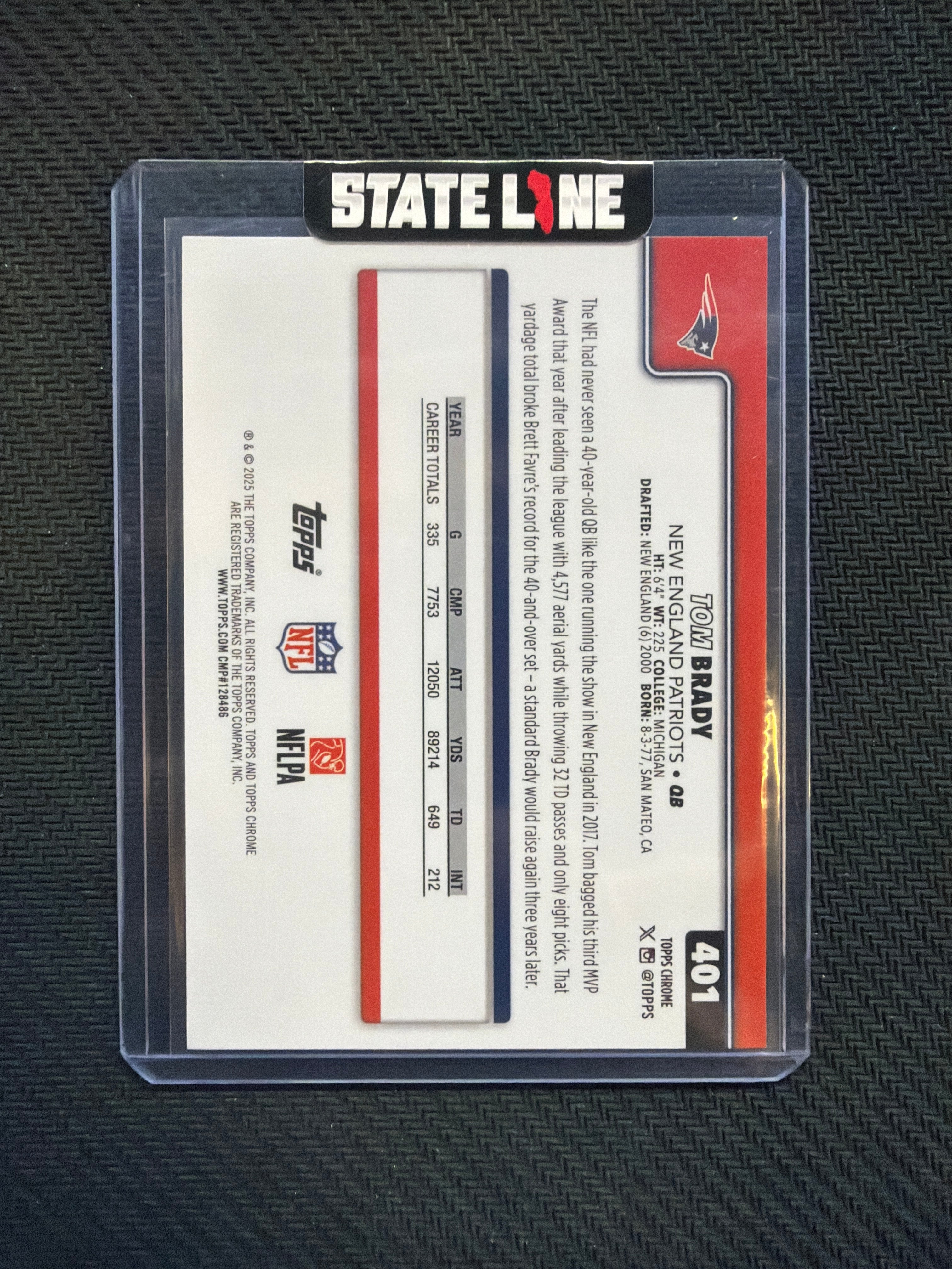 2025 Topps Chrome Tom Brady Image Variation