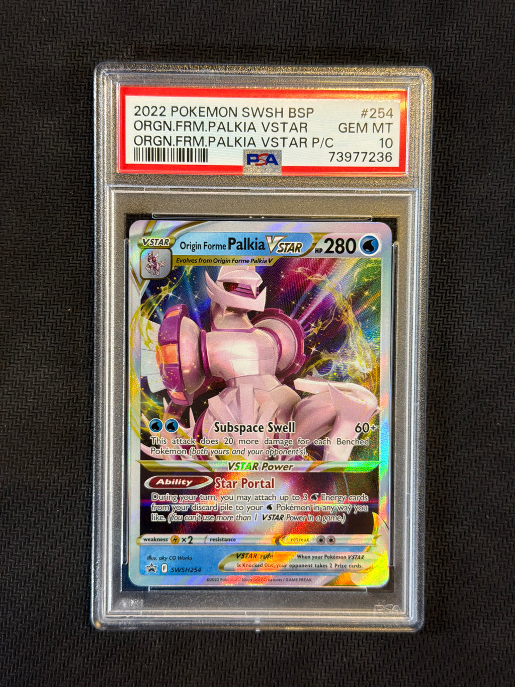 2022 Origin Forme Palkia Vstar 254 PSA 10