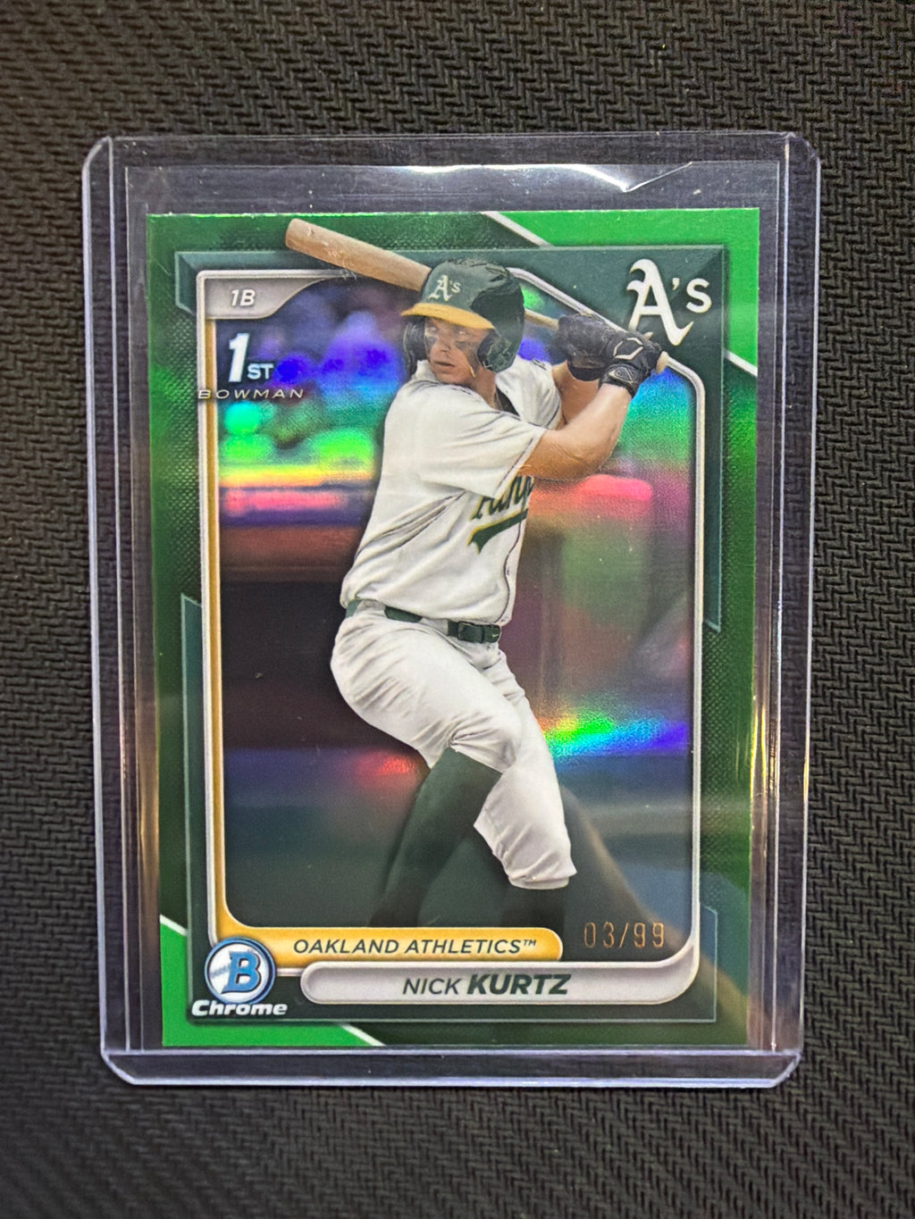 2024 Bowman Chrome Nick Kurtz True Green /99