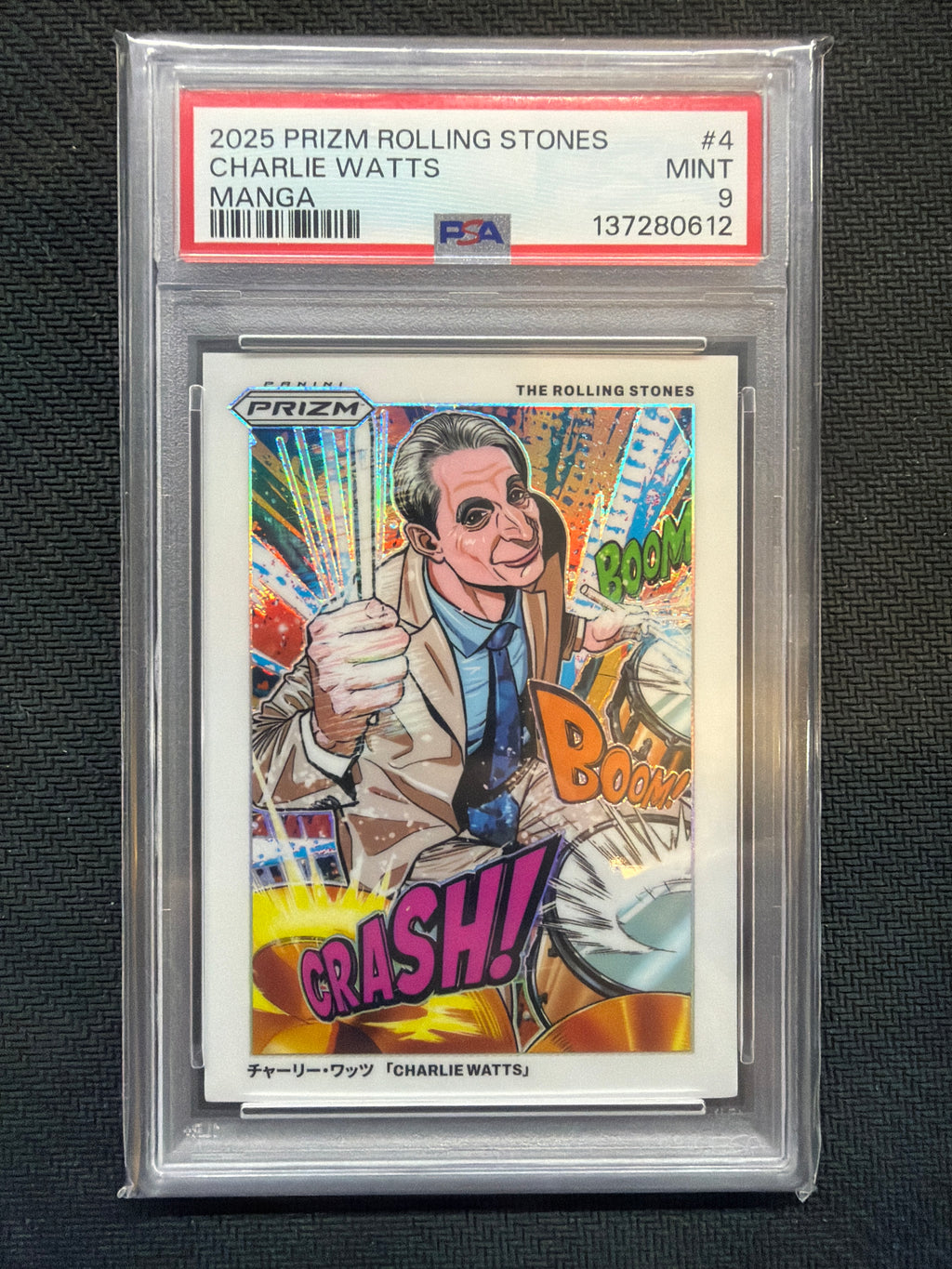 2025 Prizm Rolling Stones Charlie Watts Manga #4 PSA 9 612