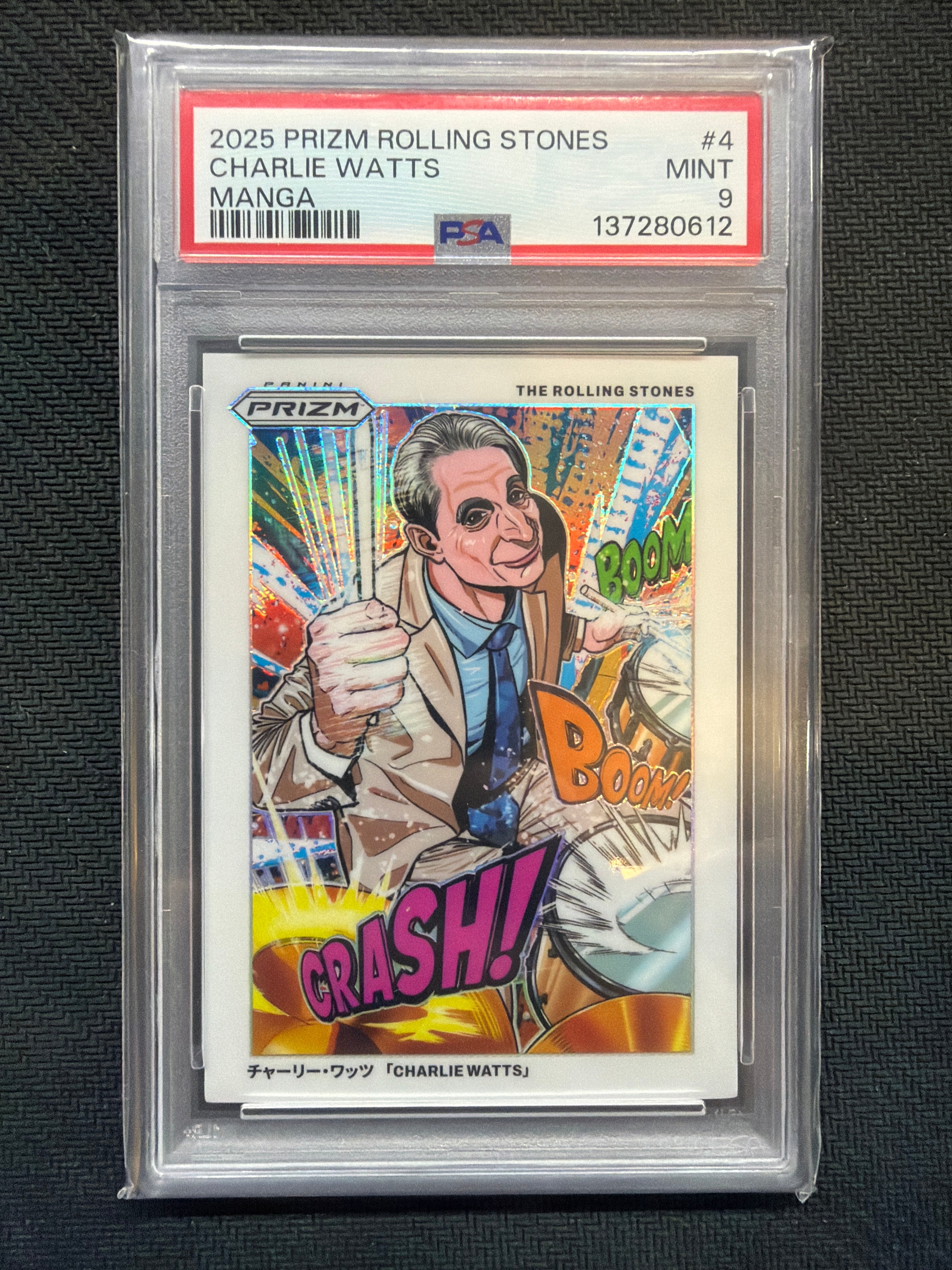 2025 Prizm Rolling Stones Charlie Watts Manga #4 PSA 9 612