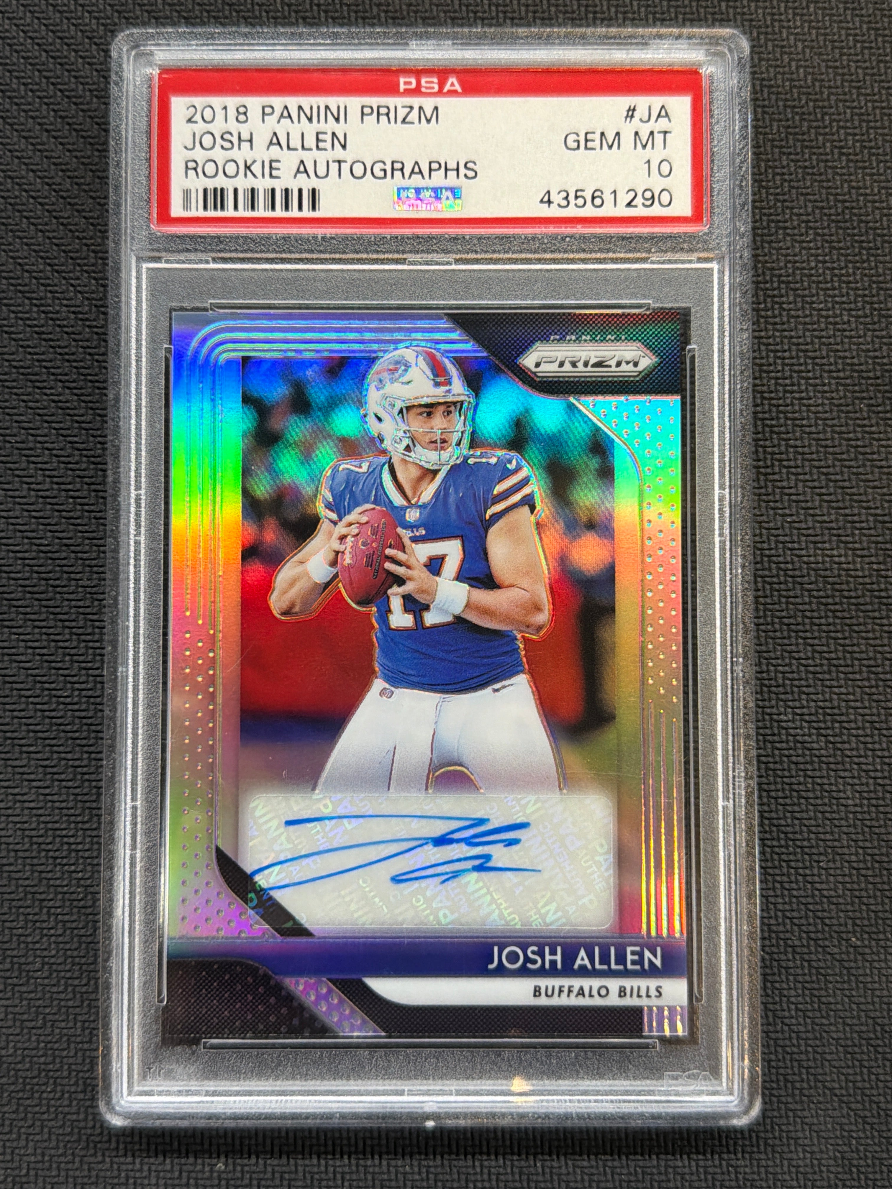 2018 Panini Prizm Josh Allen Rookie Silver Auto PSA 10