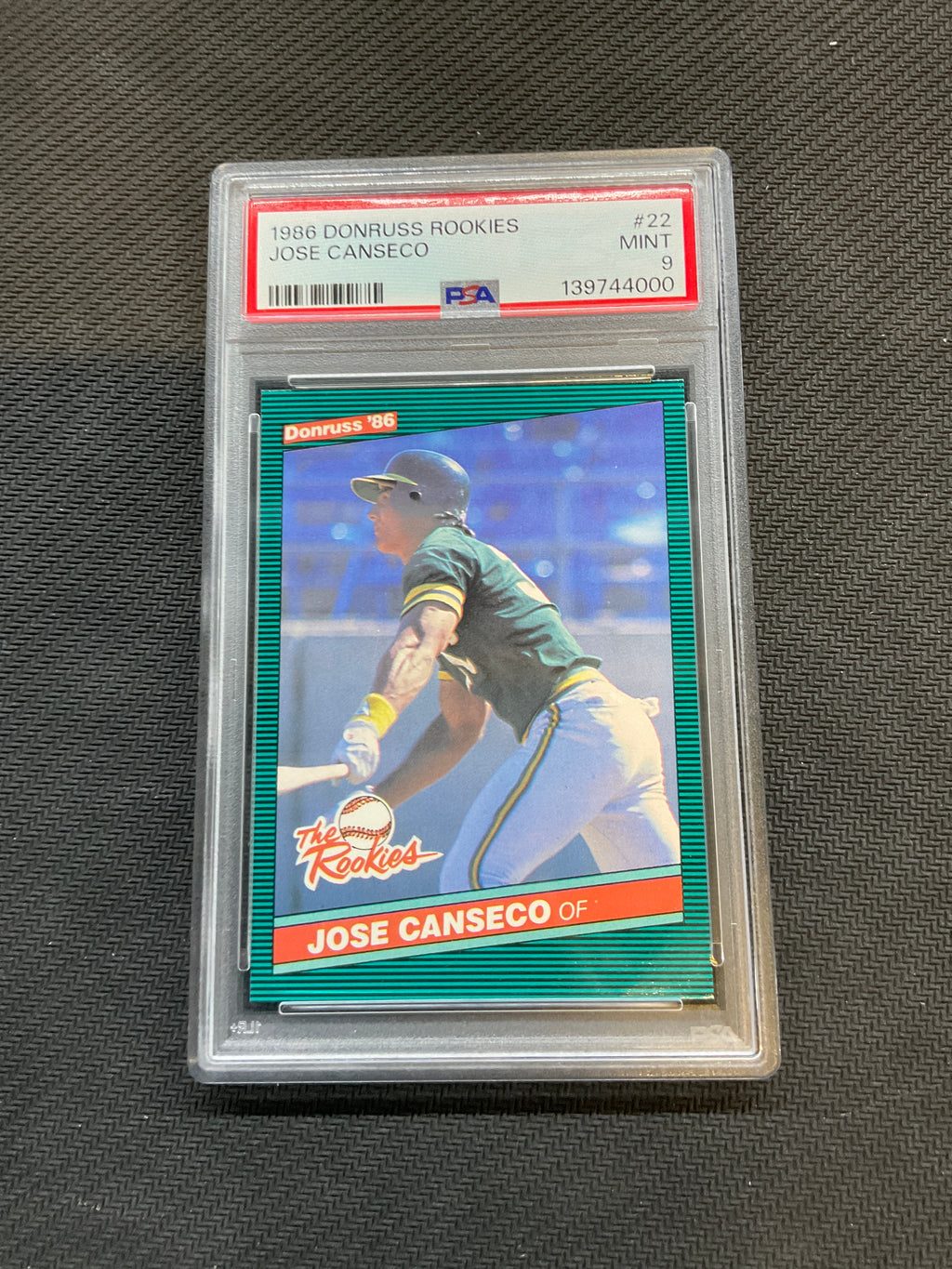 1986 Donruss Jose Canseco Rookie PSA 9