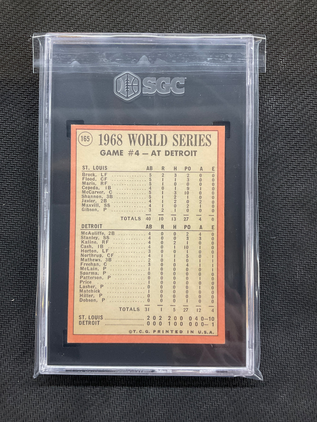 1969 Topps Wolrd Series Game #4 #165 SGC 6.5