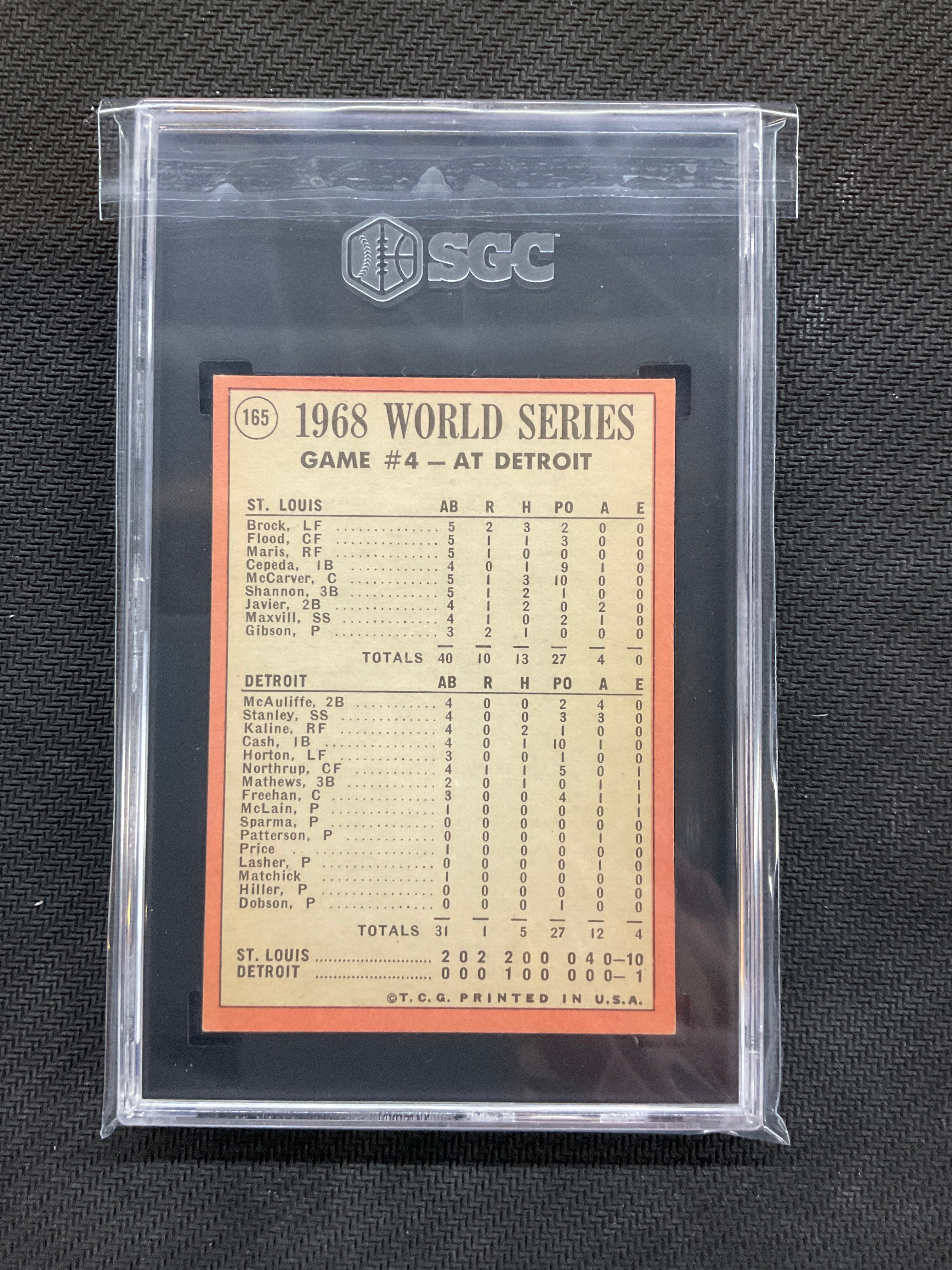 1969 Topps Wolrd Series Game #4 #165 SGC 6.5