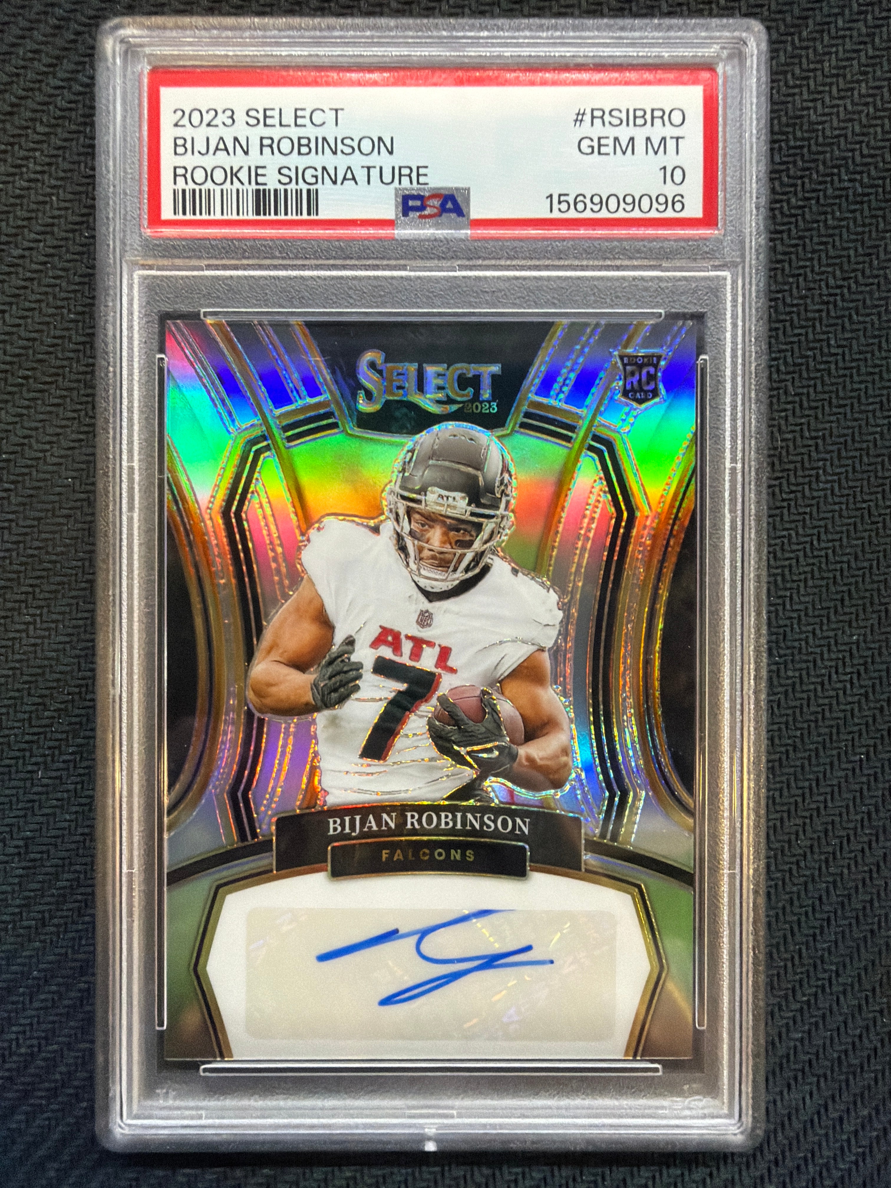 2023 Select Bijan Robinson Rookie Signature /199 #RSIBRO PSA 10 096