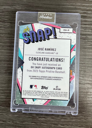 2023 Topps Pristine Jose Ramirez Oh-Snap Auto Sealed