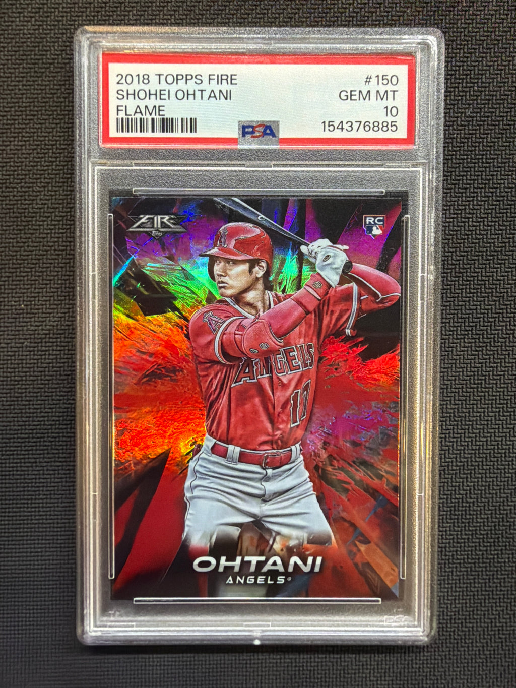 2018 Topps Fire Shohei Ohtani Flame #150 Rookie PSA 10 Angels