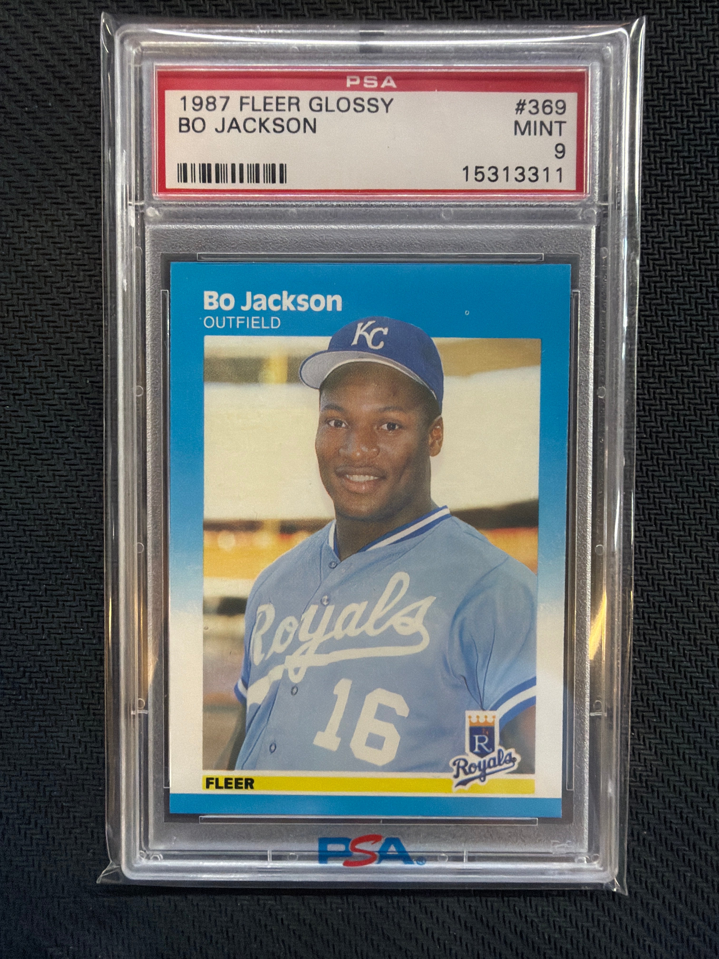 1987 Fleer Glossy Bo Jackson #369 PSA 9 Royals