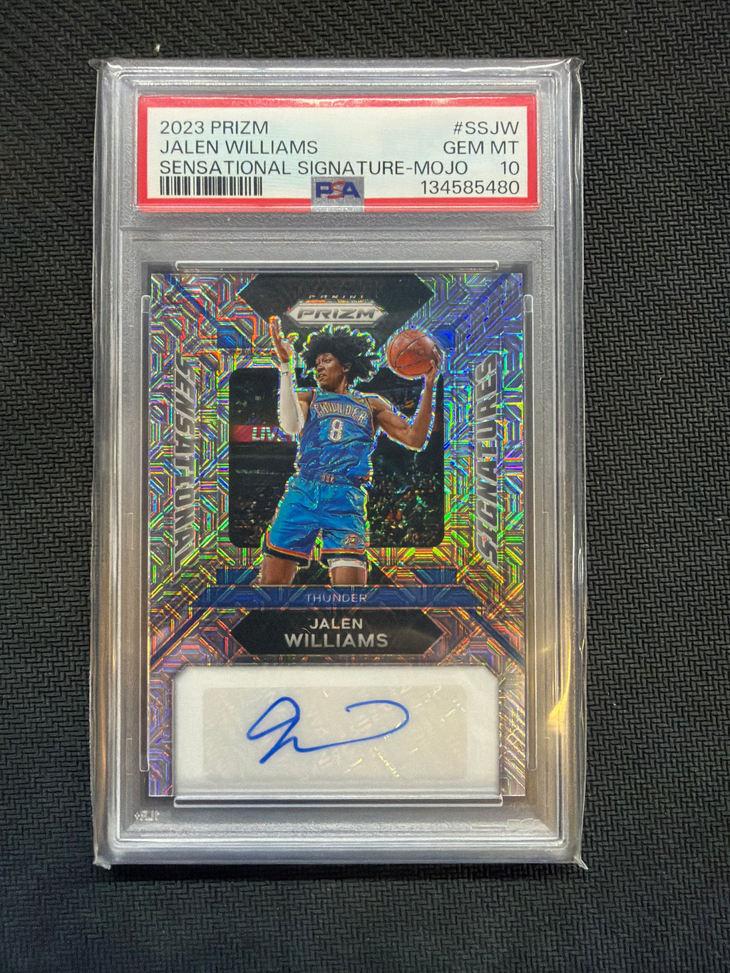 2023 Prizm Jalen Williams Sensational Auto /25 PSA 10 Thunder