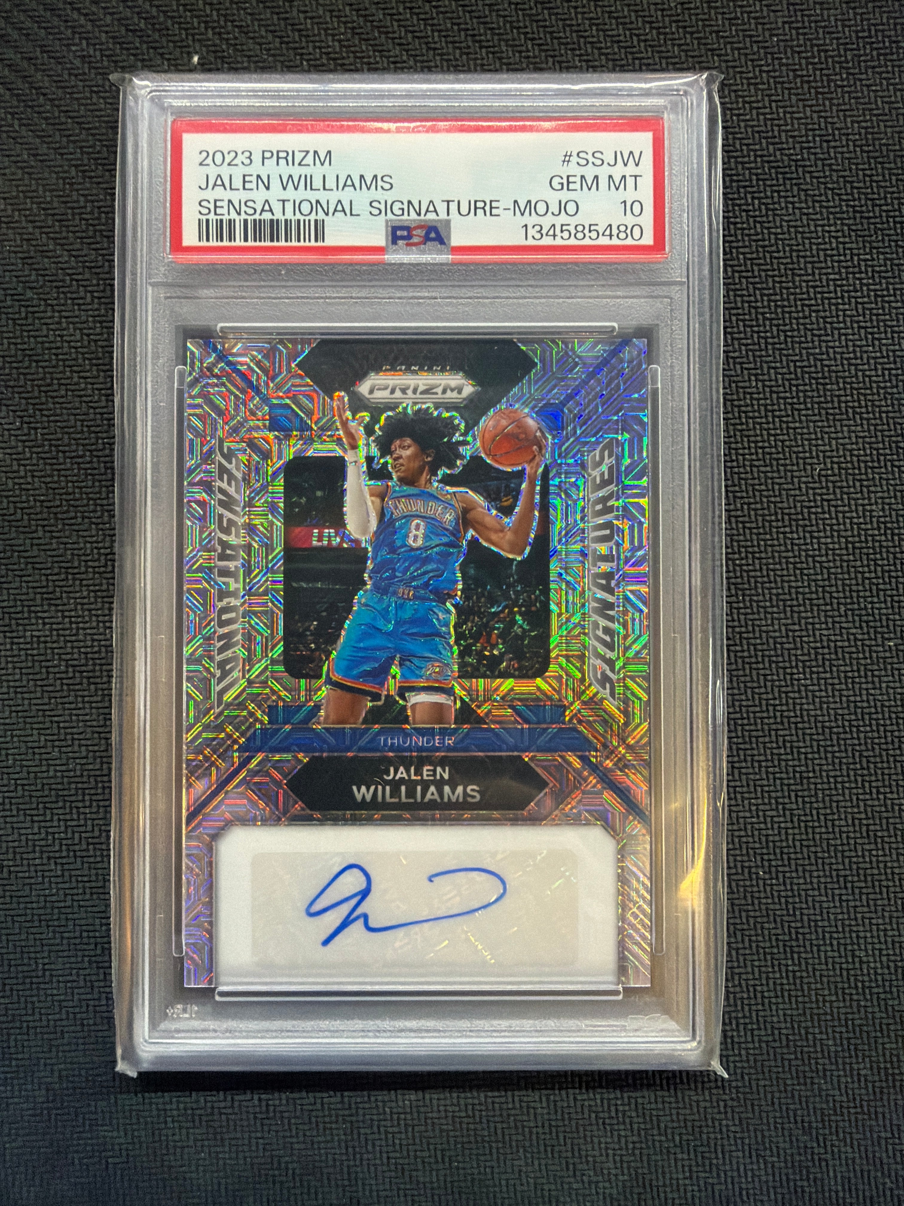 2023 Prizm Jalen Williams Sensational Auto /25 PSA 10 Thunder