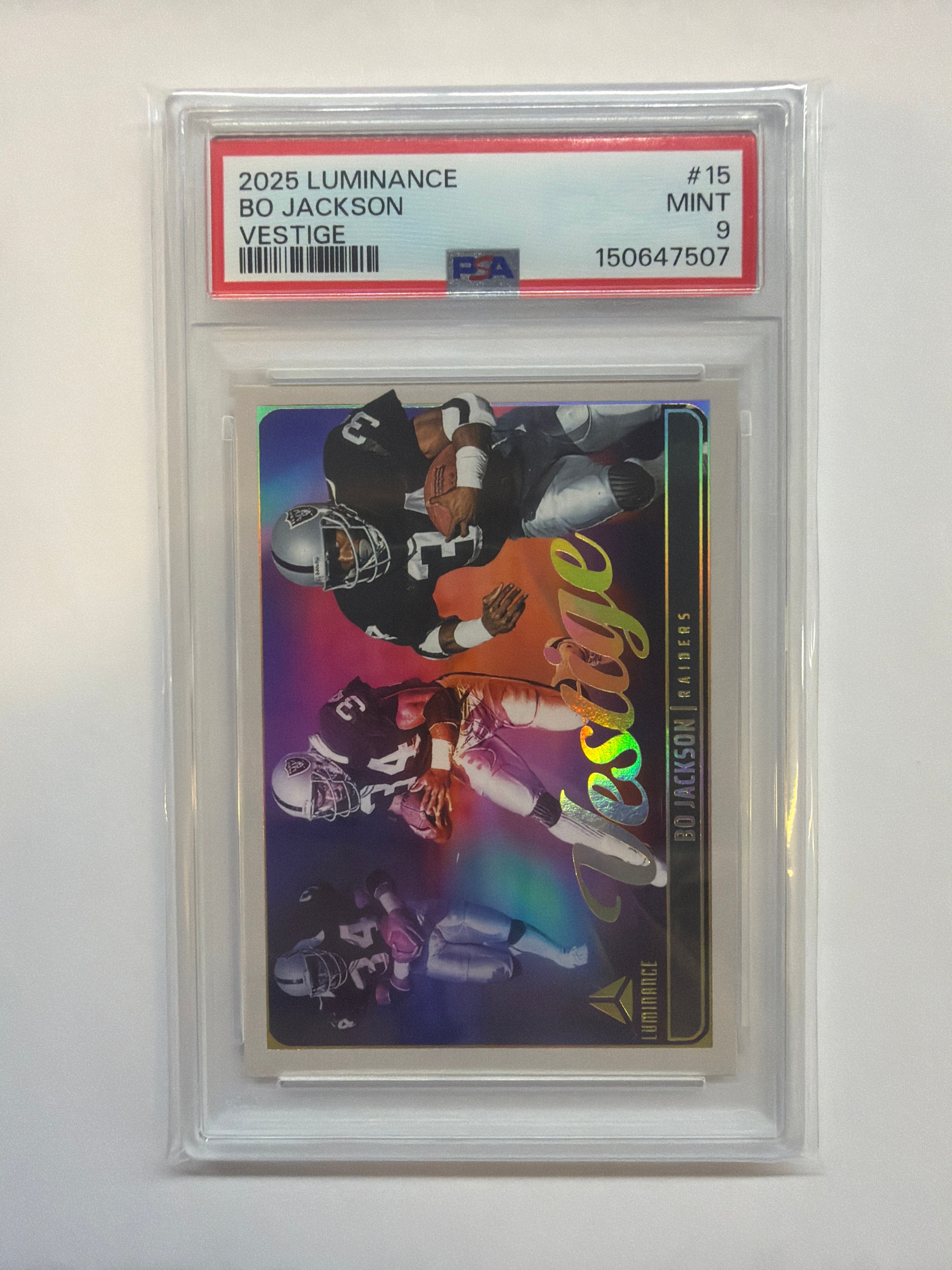 2025 Luminance Bo Jackson Vestige #15 PSA 9 Raiders