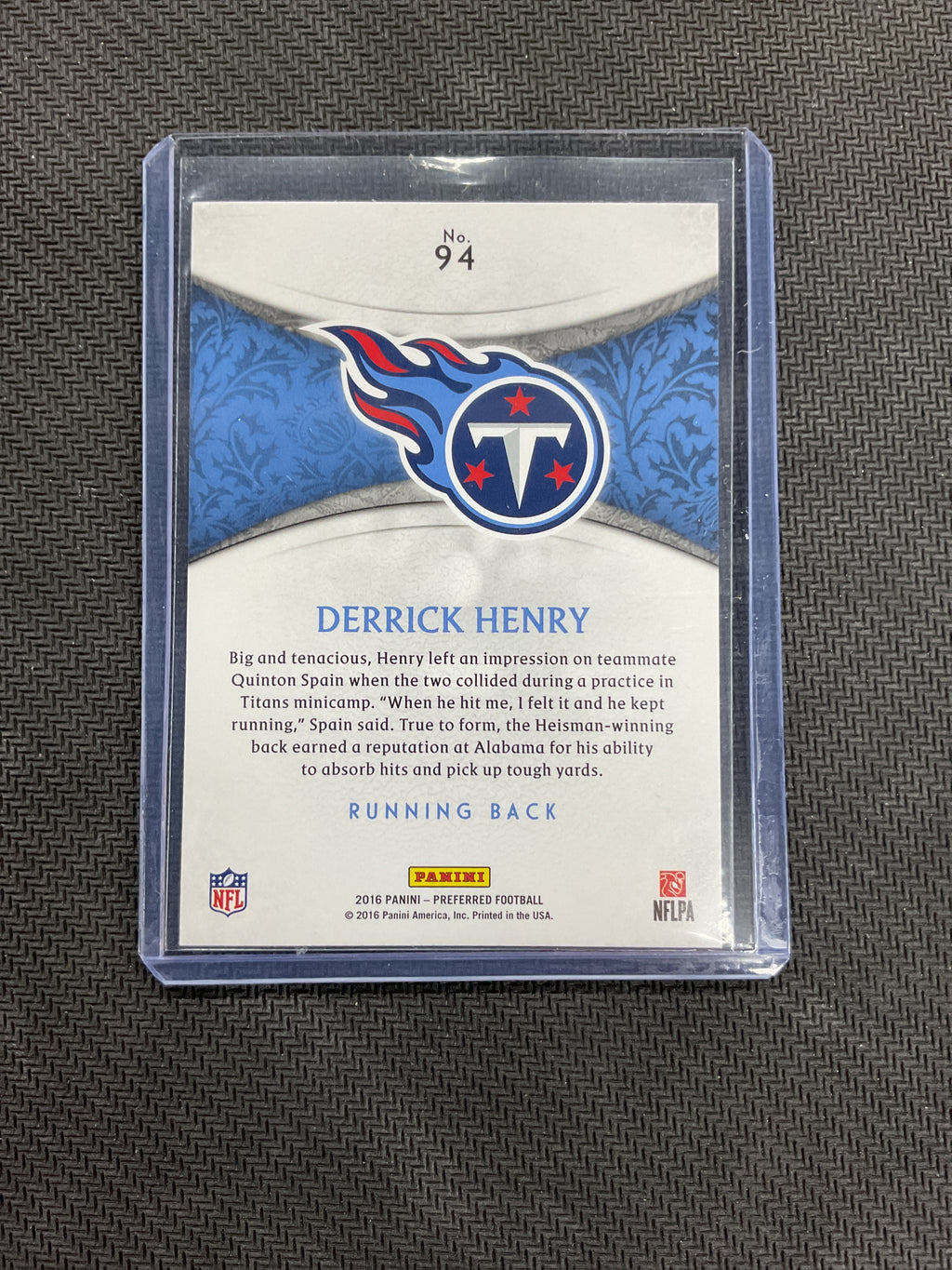 2016 Panini Preferred Derrick Henry Rookie Crown Royale Titans