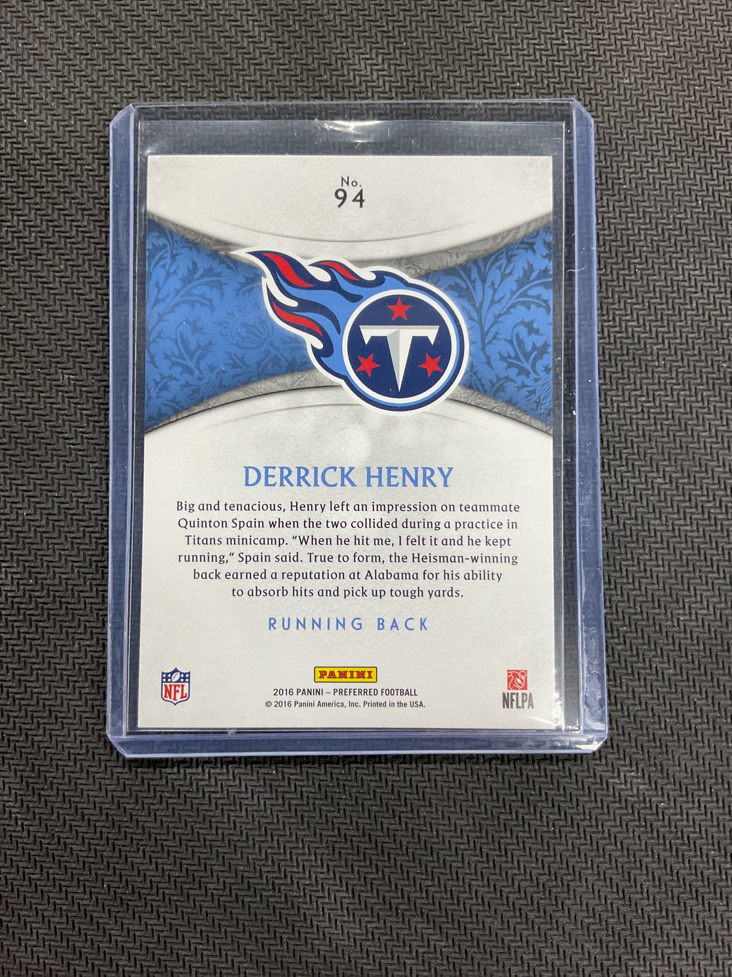 2016 Panini Preferred Derrick Henry Rookie Crown Royale Titans