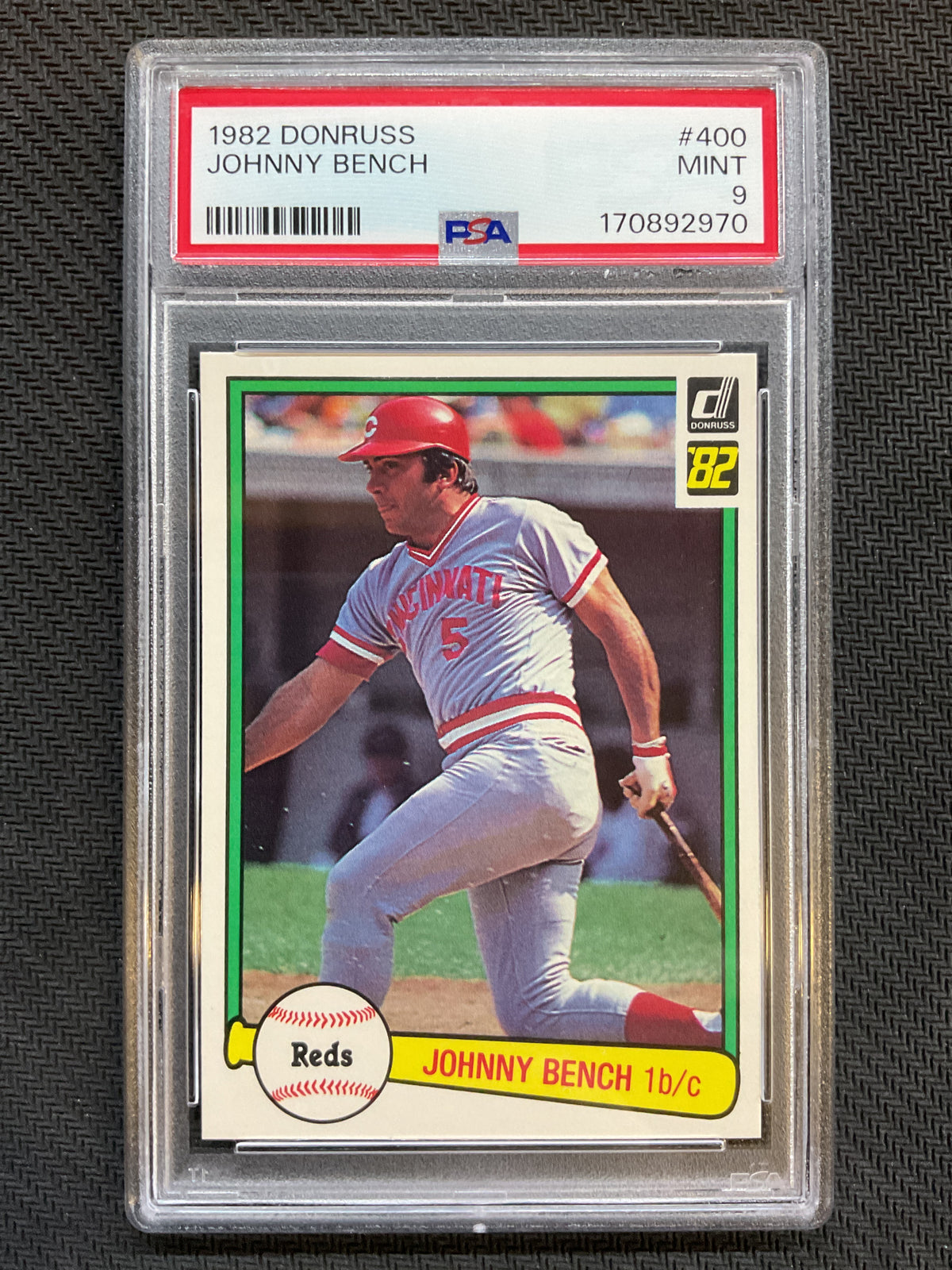 1982 Donruss #400 Johnny Bench PSA 9