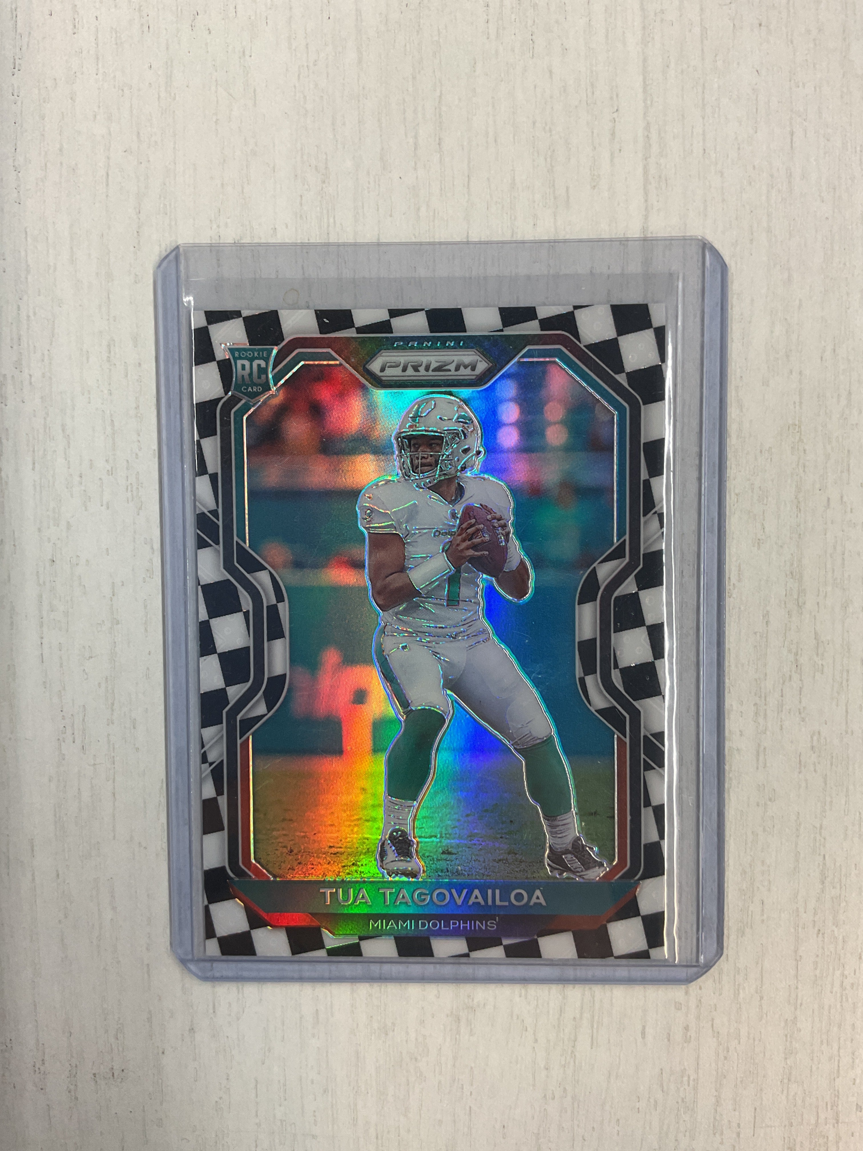 2020 Prizm Tua Tagovailoa White Black Checkerboard Rookie