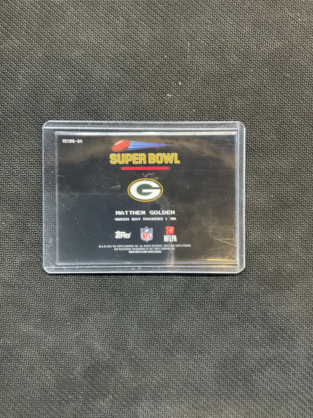 2025 Topps Chrome Matthew Golden Super Bowl Tecmo Case Hit Packers